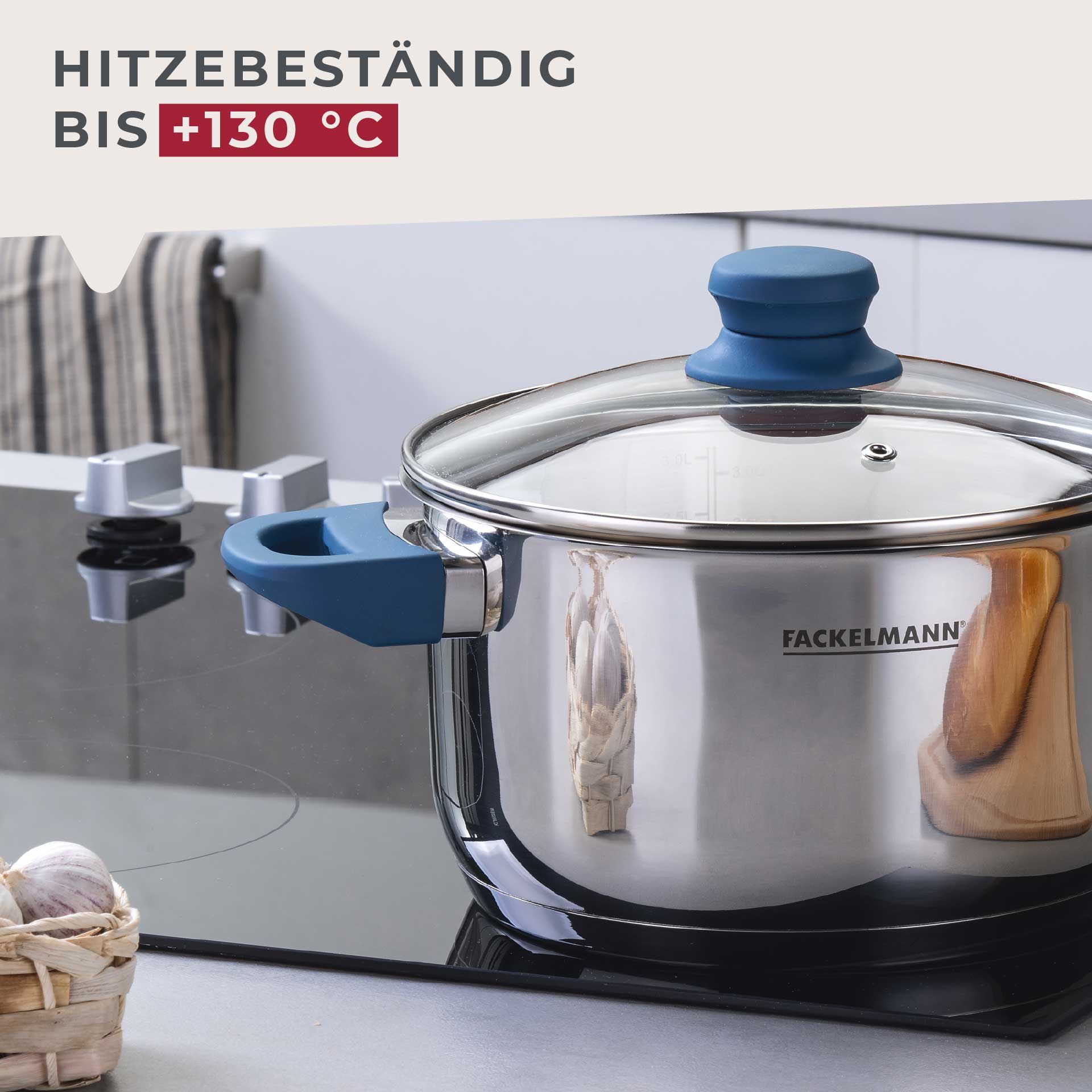 Kochtopf mit Deckel Essential, Ø20cm, blau