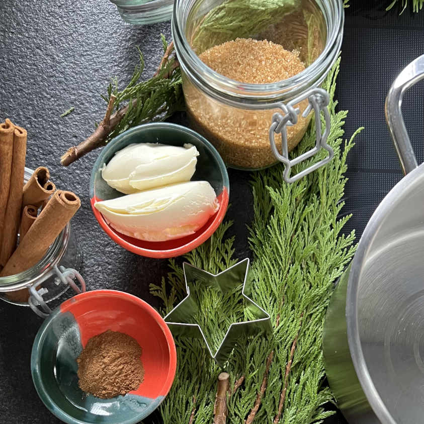 Blätterteig-Tannenbäume süß