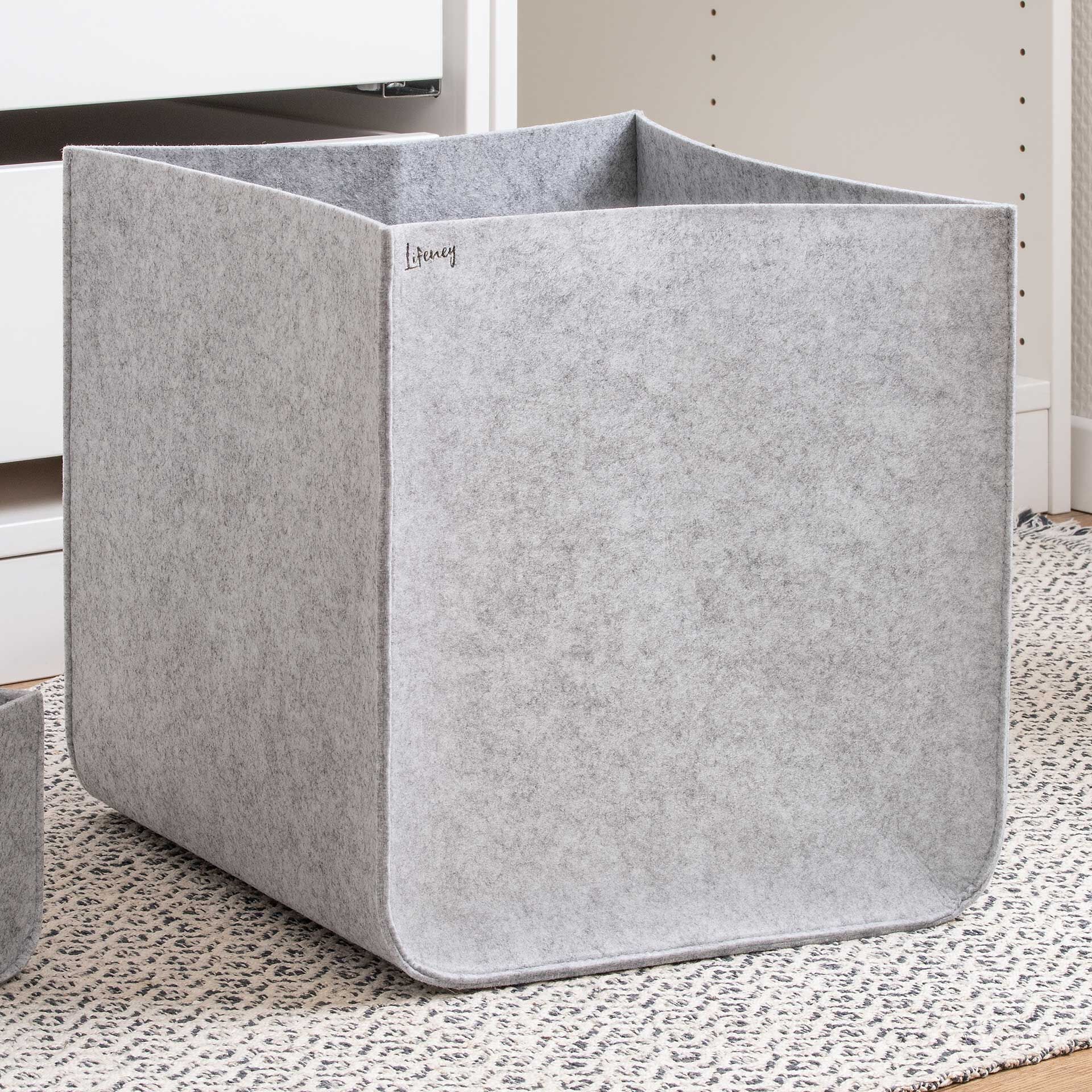 Organize your closet Aufbewahrungsbox, 33x33x33 cm, Filz, grau