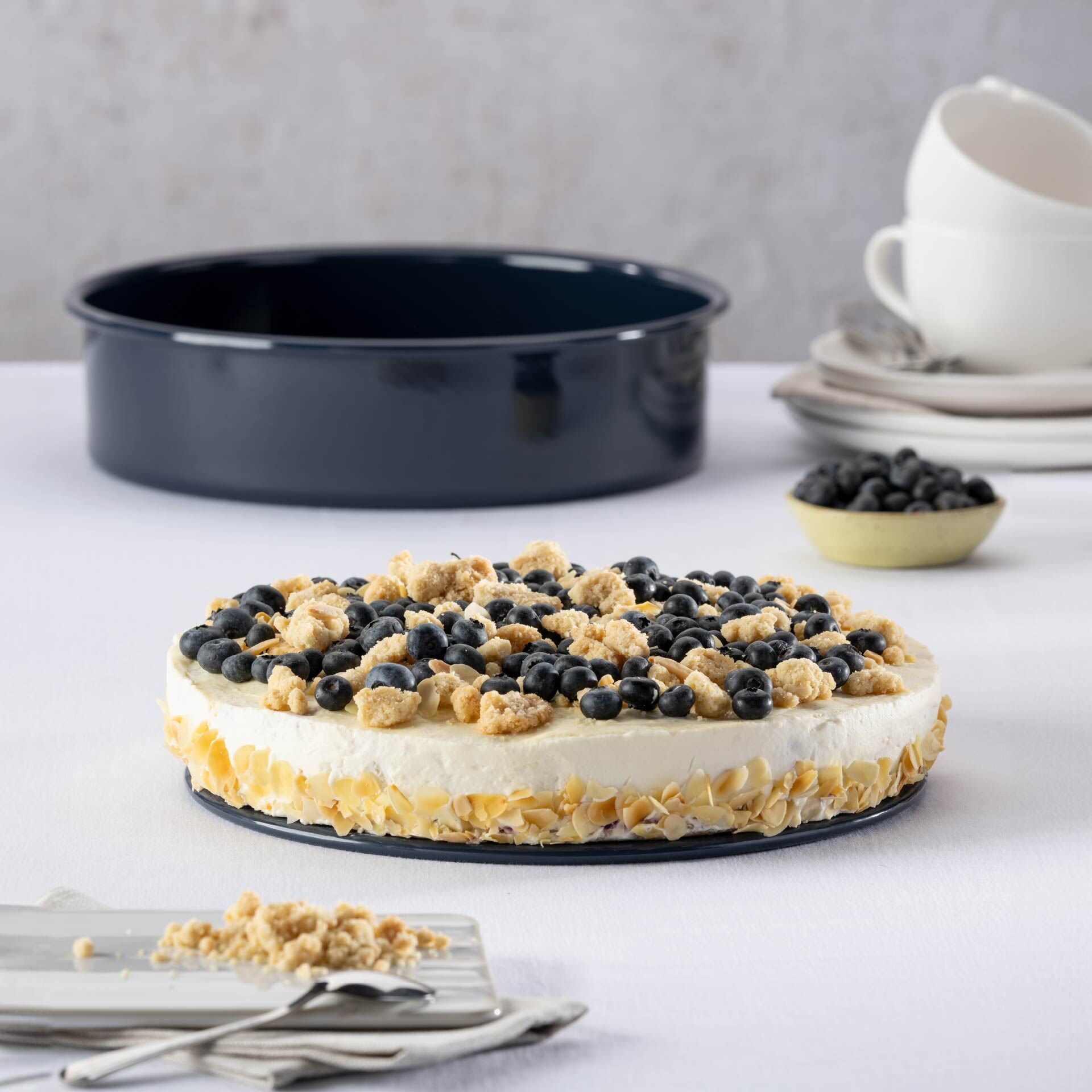 Backform mit Hebeboden Back-Liebe Emaille, Ø28cm