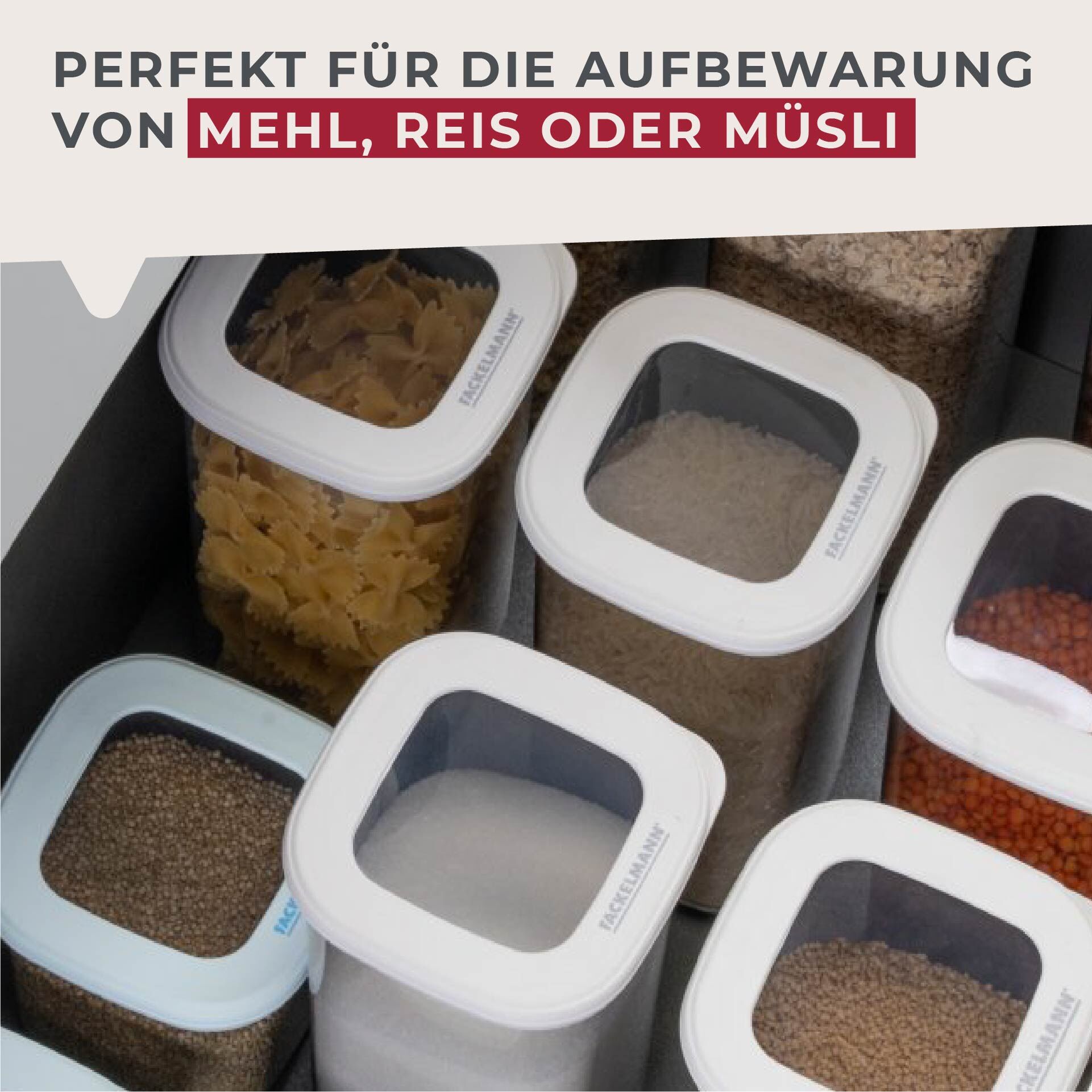 Vorratsdose Be The Move, eckig, 1200ml