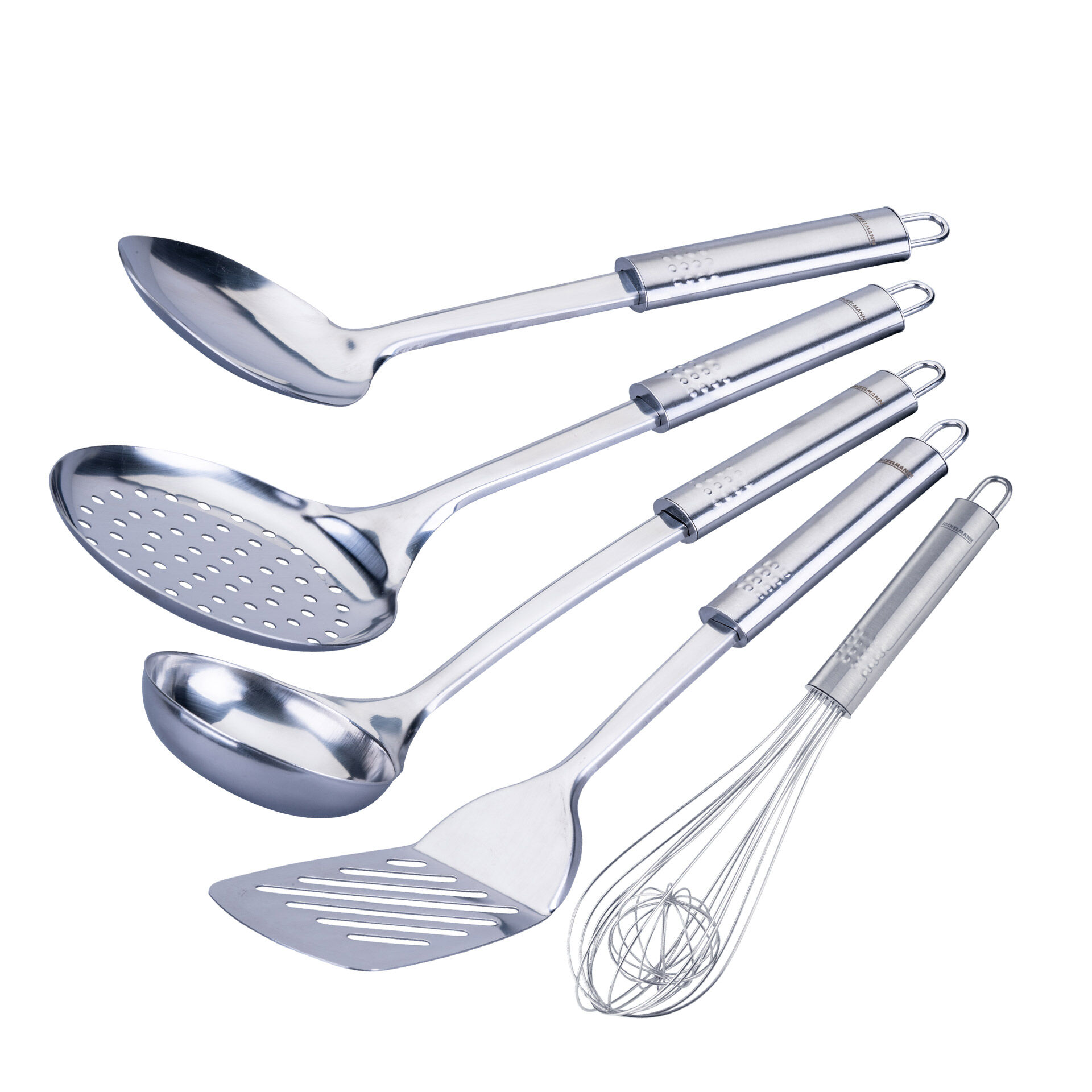 Küchenhelfer-Set "Ovalgriff", Edelstahl, 5-teilig