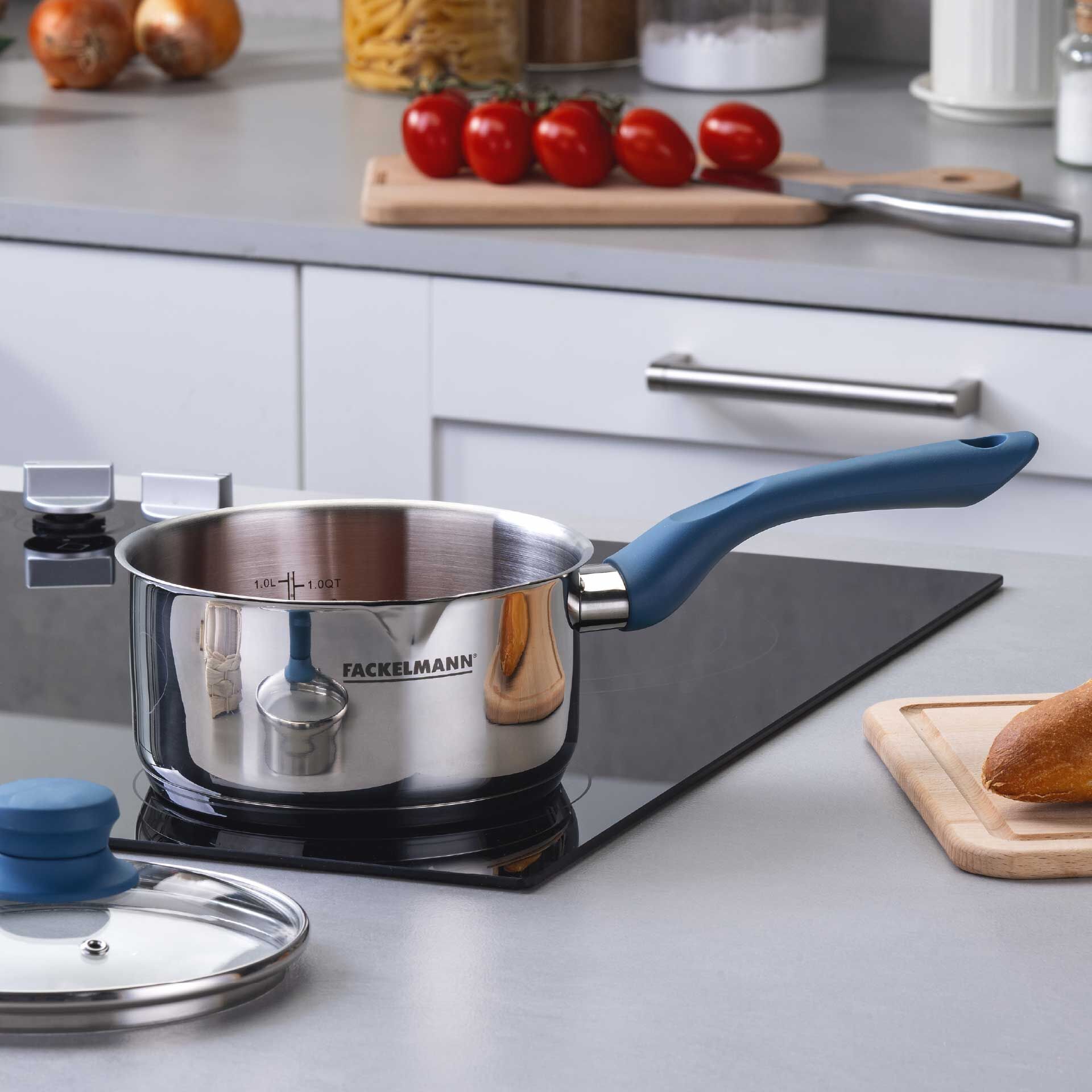 Stielkasserolle Essential, Ø16cm, blau