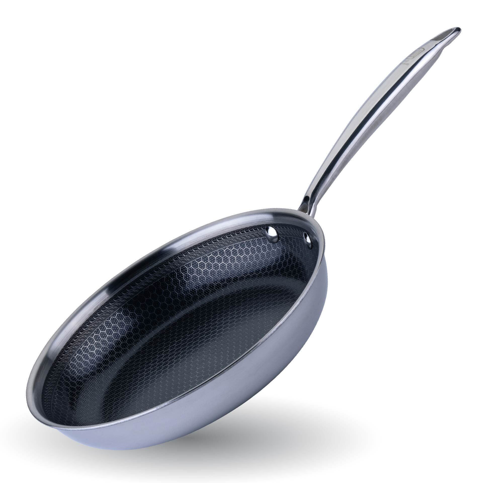 Bratpfanne Kiel, Edelstahl, antihaft, Wabenboden, Ø24cm