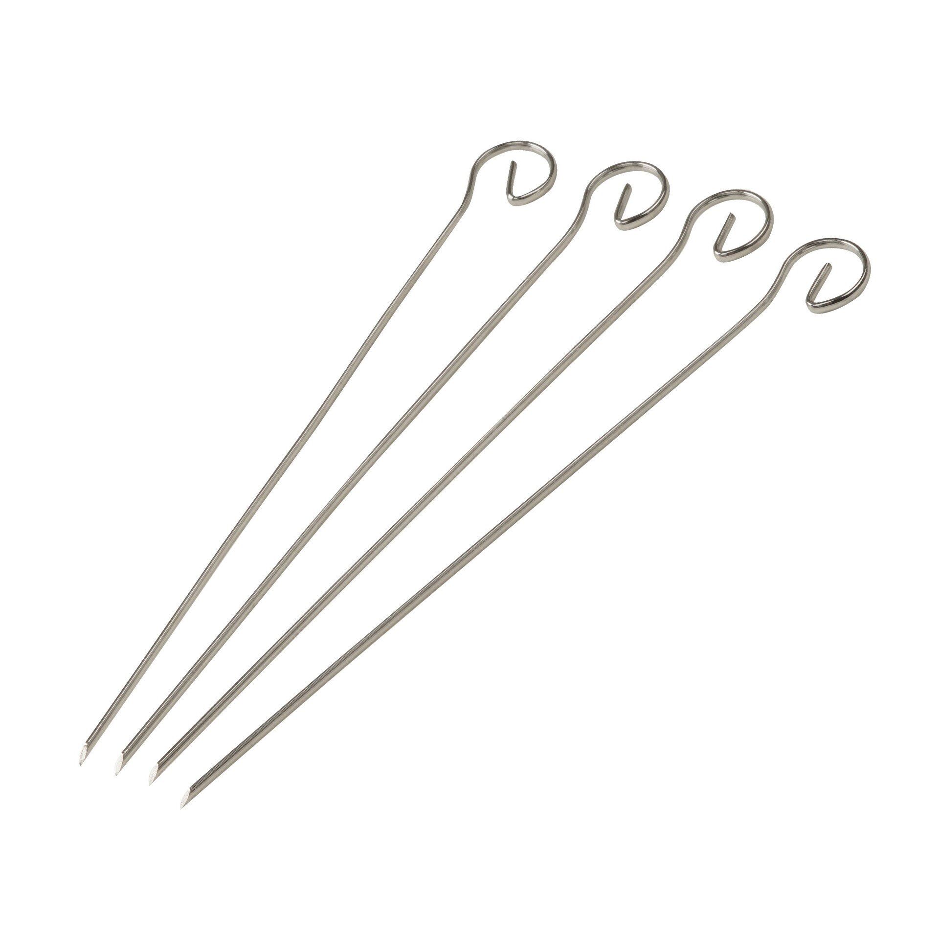 Schaschlickspieße, 4 Stück, Edelstahl