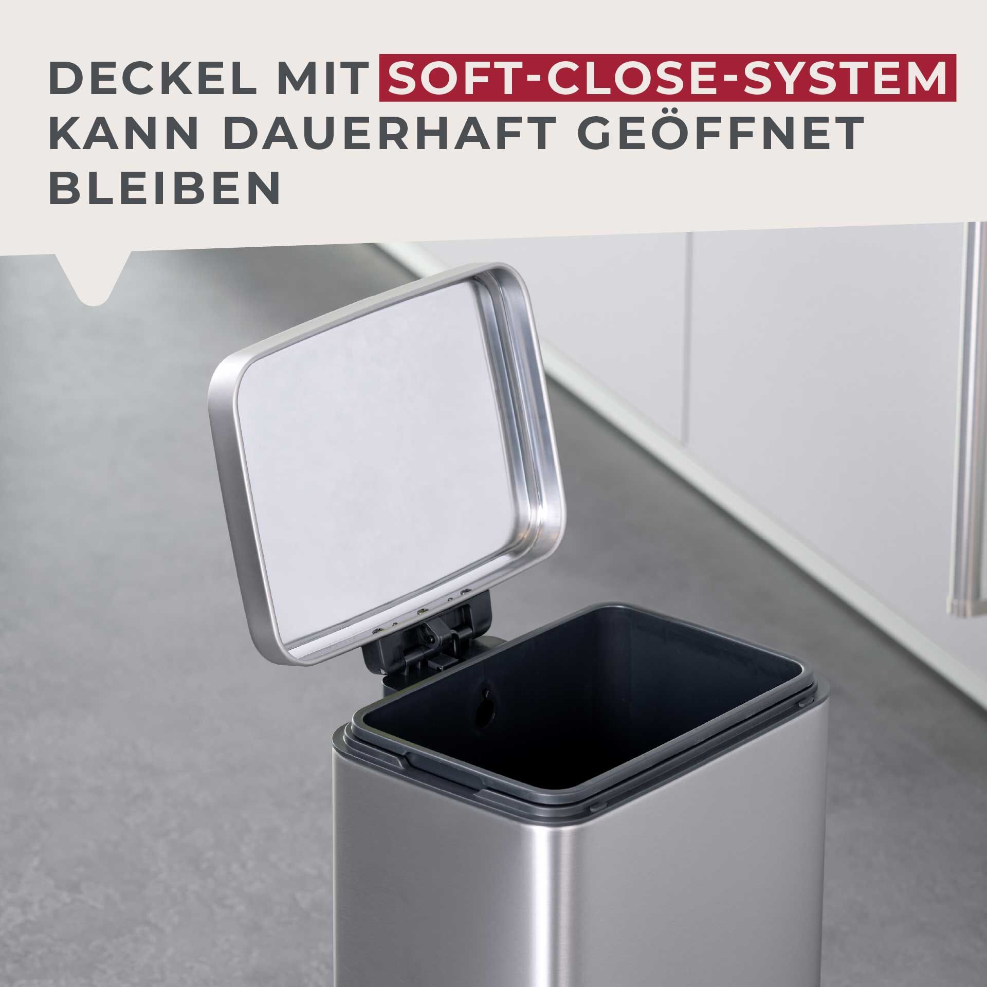 Mülleimer Chicago, silber, 6L