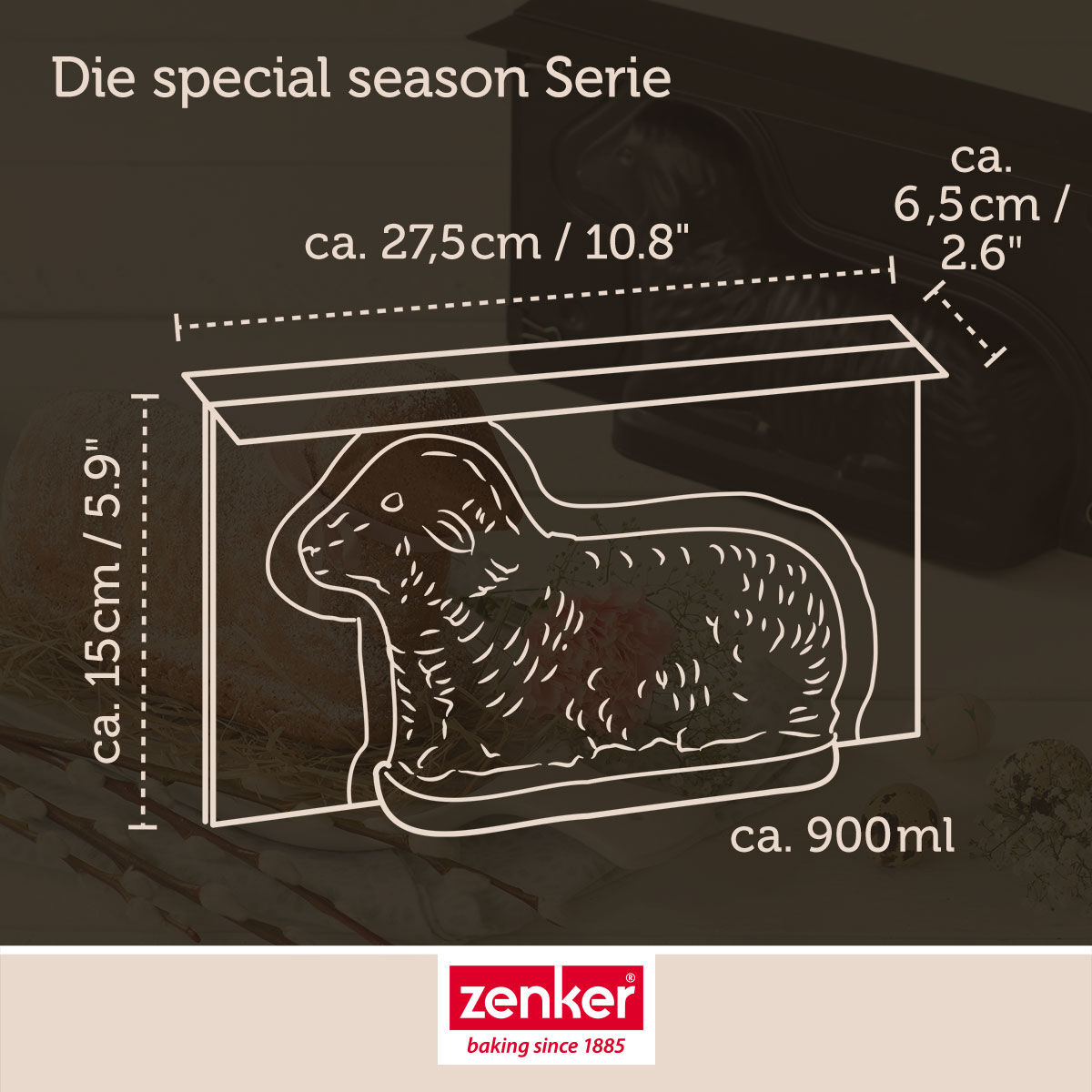 Backform Lamm Special - Season, 27,5x15cm