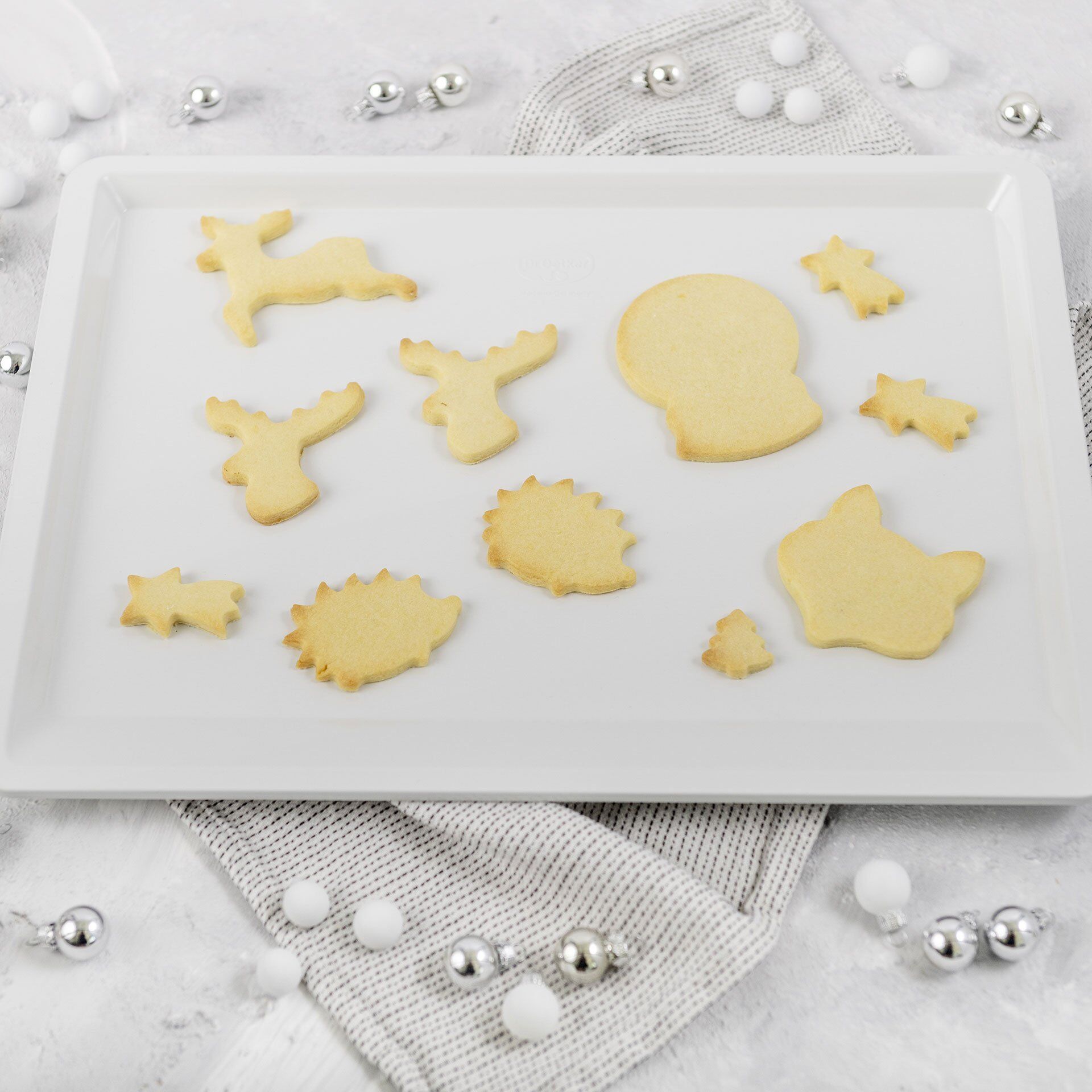 Back- und Plätzchenblech White Christmas Baking