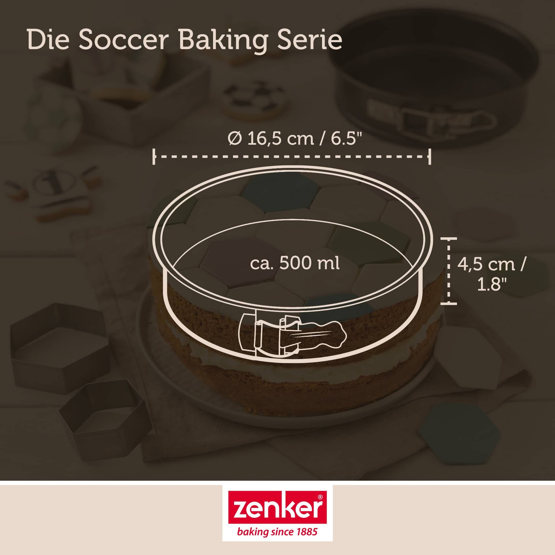 Springform mit Flachboden Soccer, Ø16cm