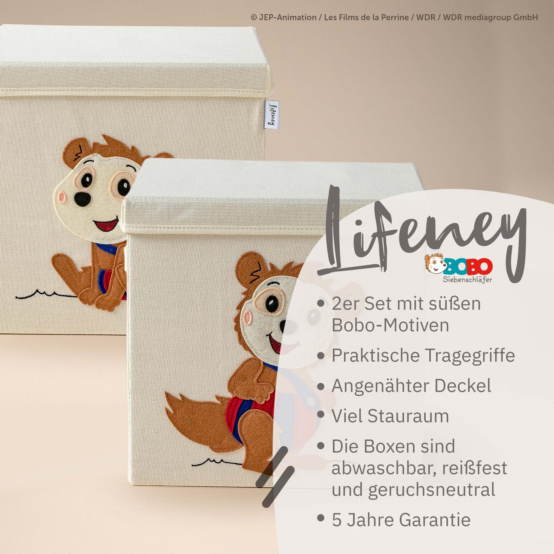 Aufbewahrungsboxen-Set Bobo, 33x33x33cm