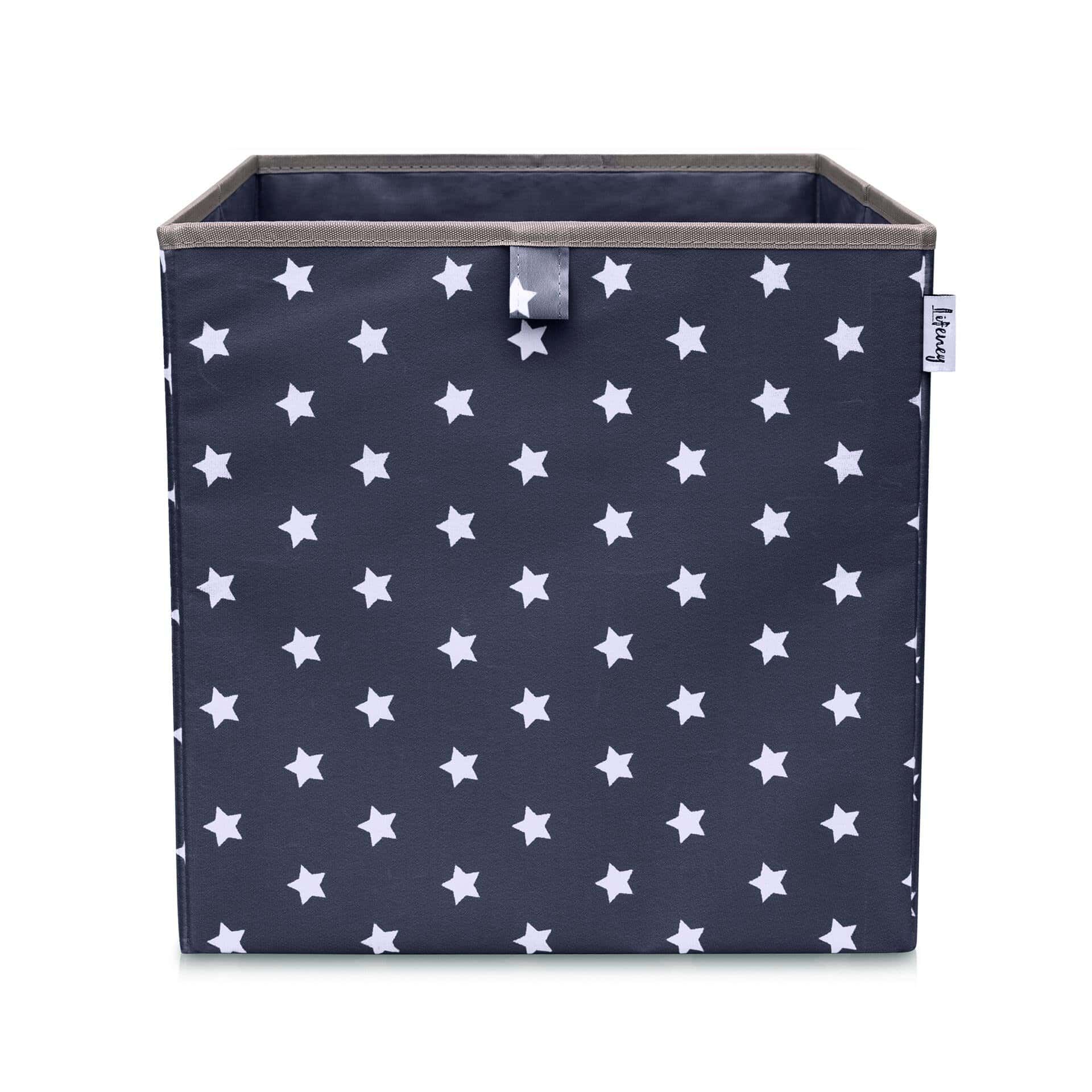 Aufbewahrungsbox Sterne, anthrazit, 33x33x33cm
