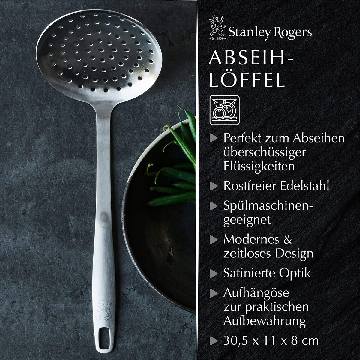 Schaumlöffel Satin, 32cm, Edelstahl