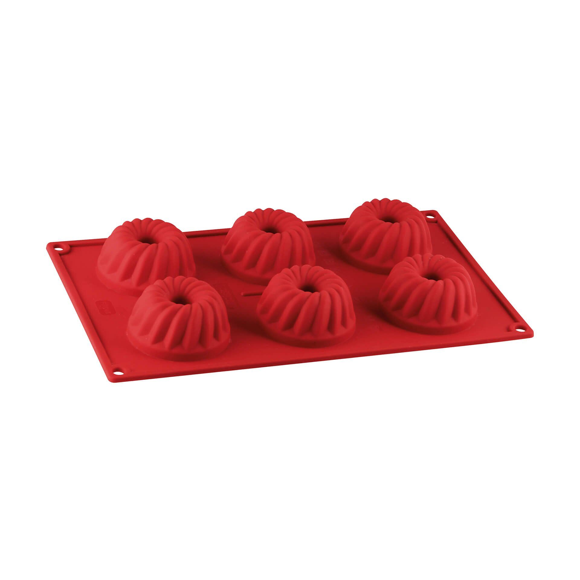 Gugelhupfform Mini Flexxibel Love, 6er, Silikon