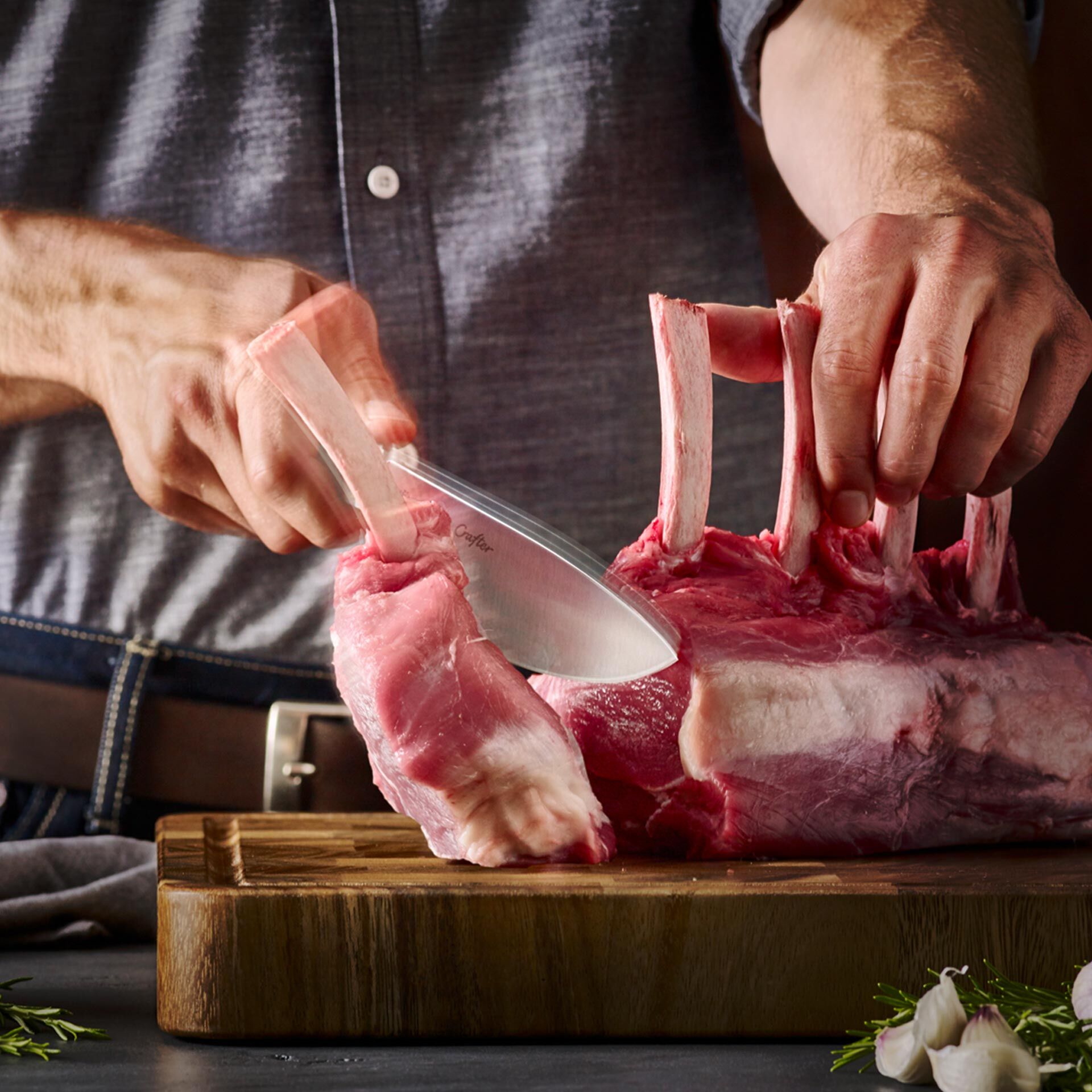 Kochmesser Crafter, Edelstahl, 20cm Klinge