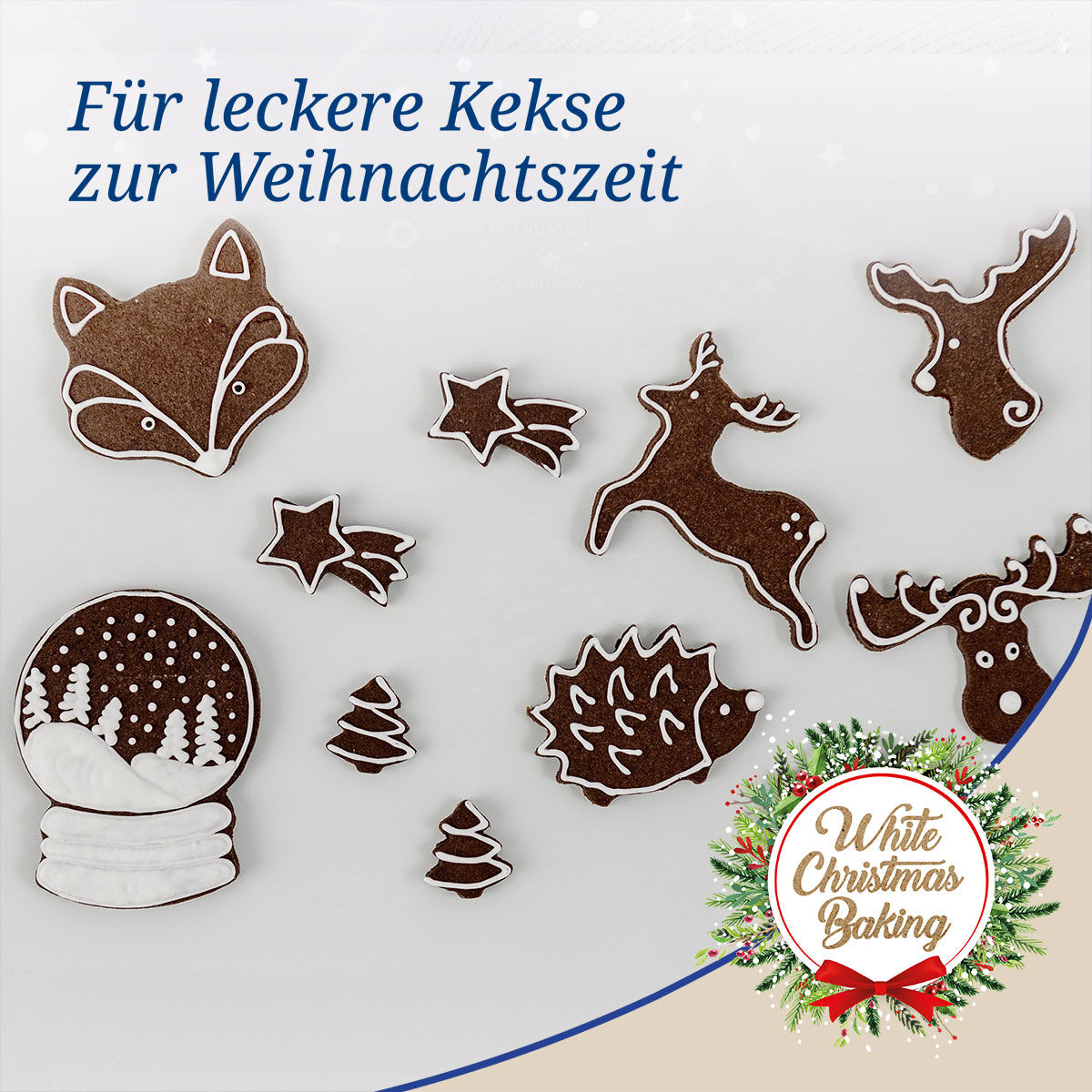 Back- und Plätzchenblech White Christmas Baking