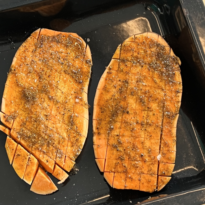 Gitter-Süßkartoffeln