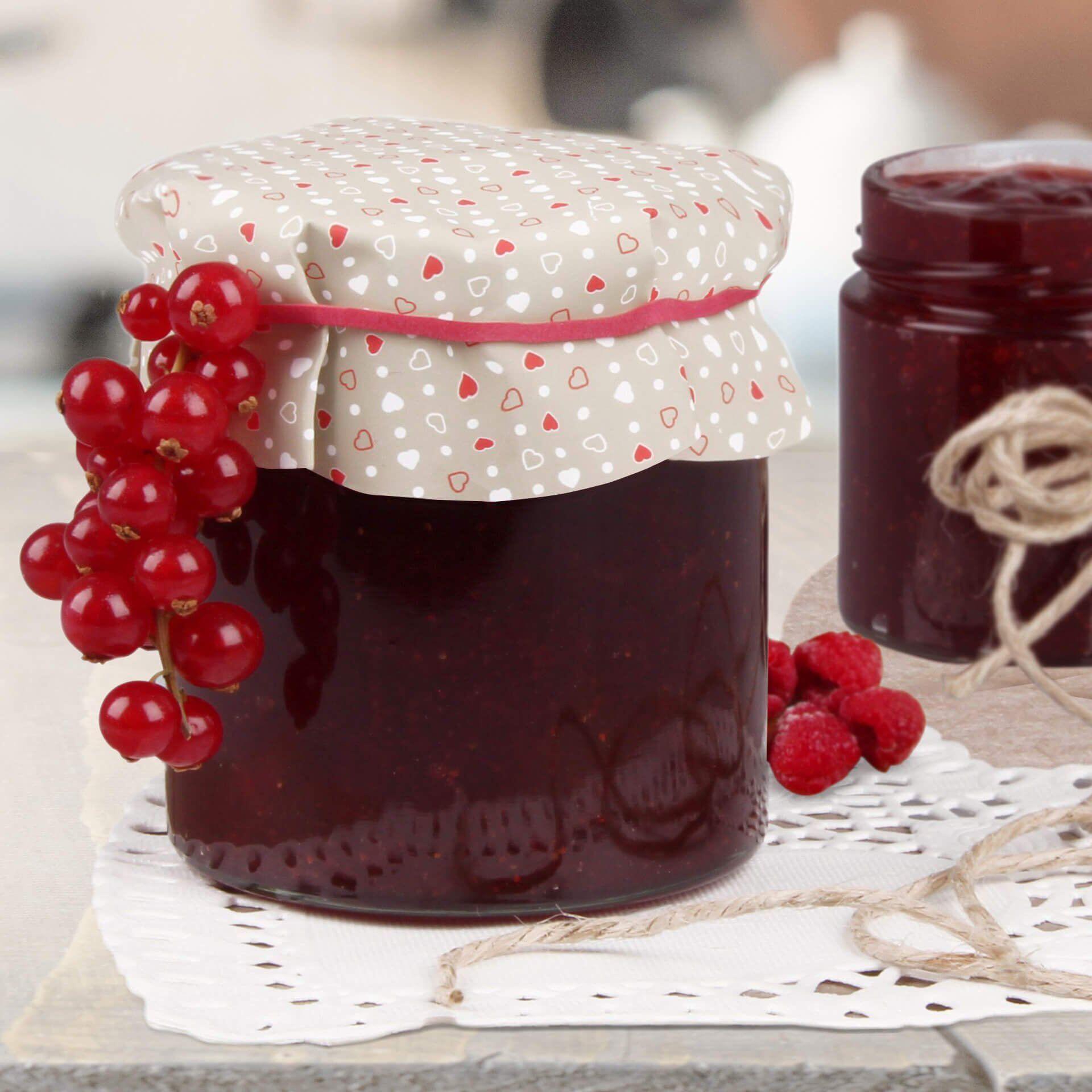 Deckchen für Gläser inkl. Befestigung Liebevoll hausgemacht, 16-teilig