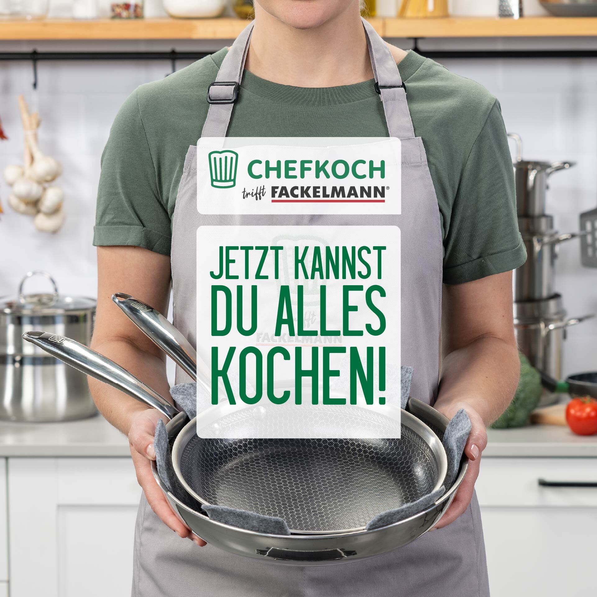 Bratpfanne Kiel, Edelstahl, antihaft, Wabenboden, Ø28cm