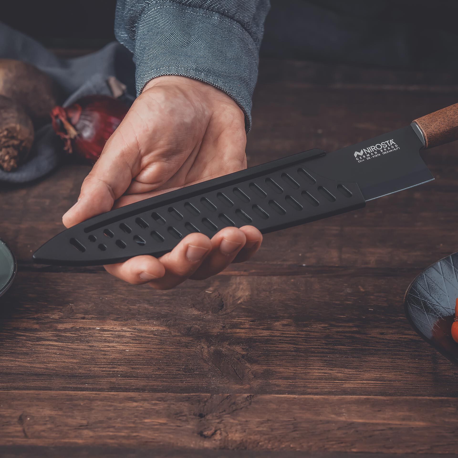 Kochmesser Flow, 20,5cm Edelstahl-Klinge