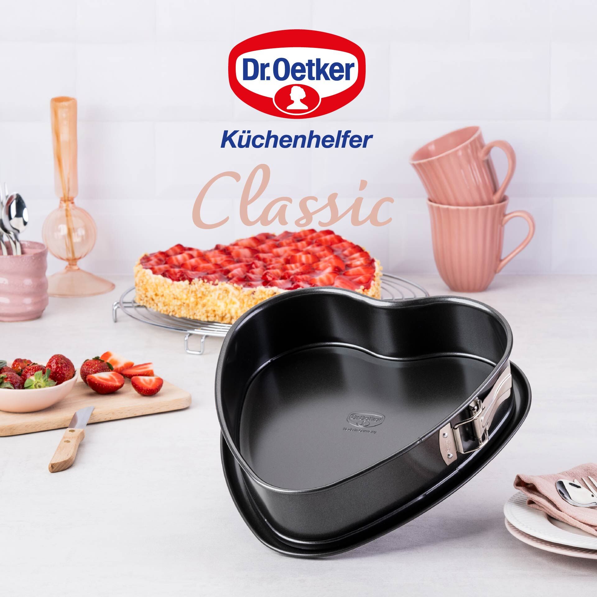 Springform Herz mit Auslaufschutz Classic, 28x27cm