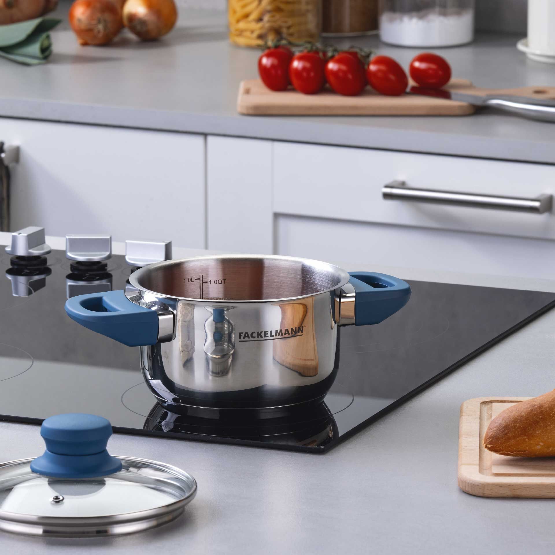 Kochtopf mit Deckel Essential, Ø14cm, blau