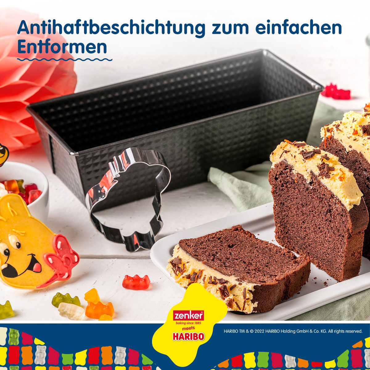 Kastenform inkl. Ausstecher HARIBO Goldbär, 25cm