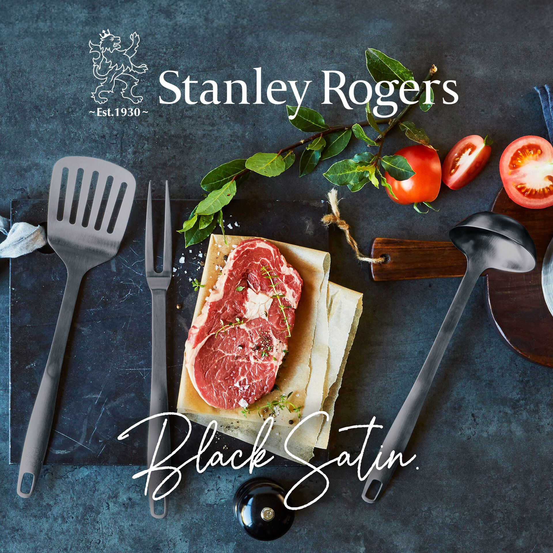 Schöpflöffel Satin, schwarz, Edelstahl