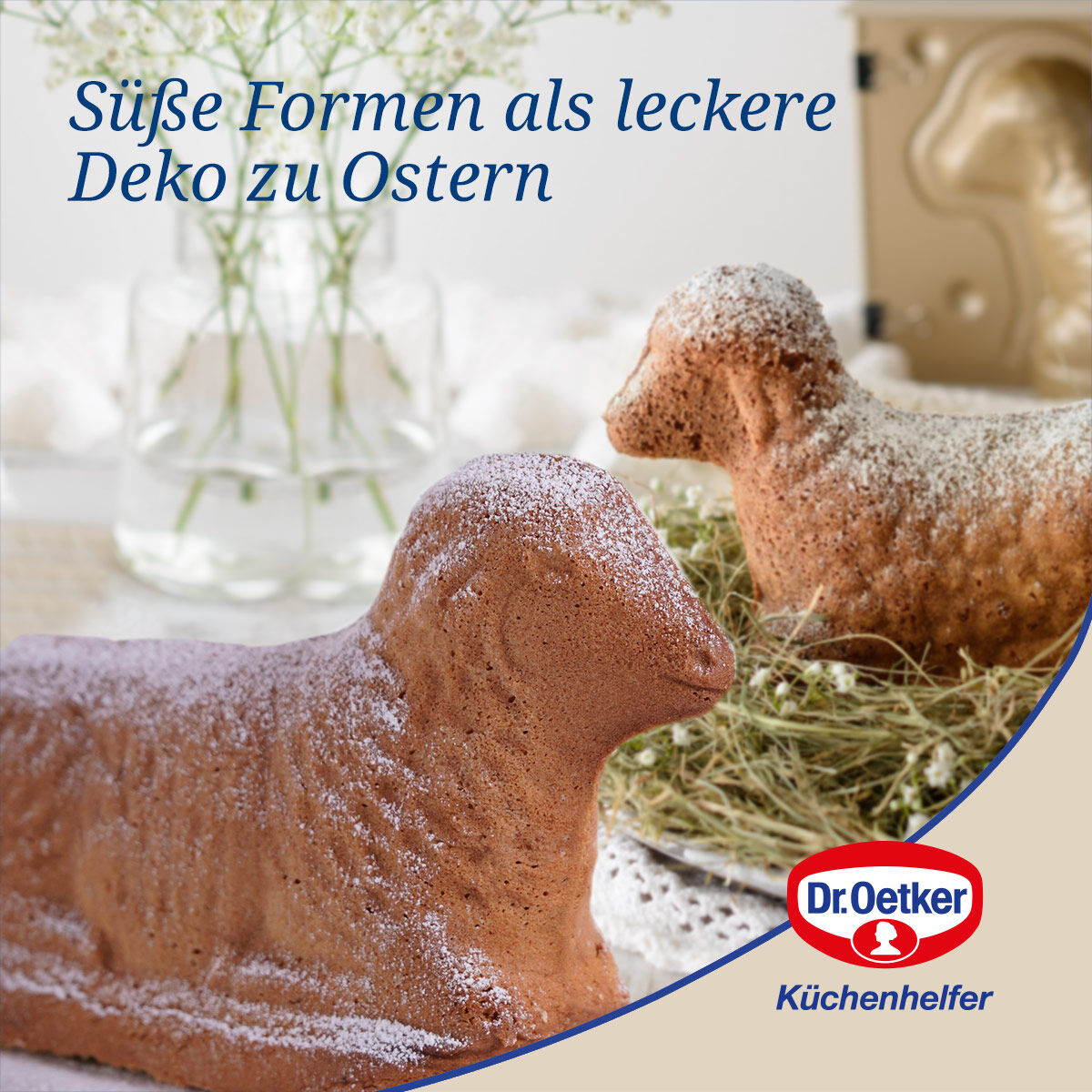 Backformen-Set "Lamm und Lämmchen gold", 2-teilig