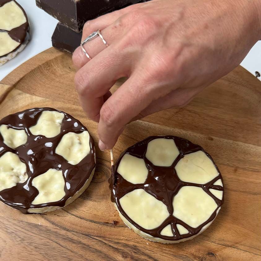 Fingerfood: Fußball Reiswaffeln