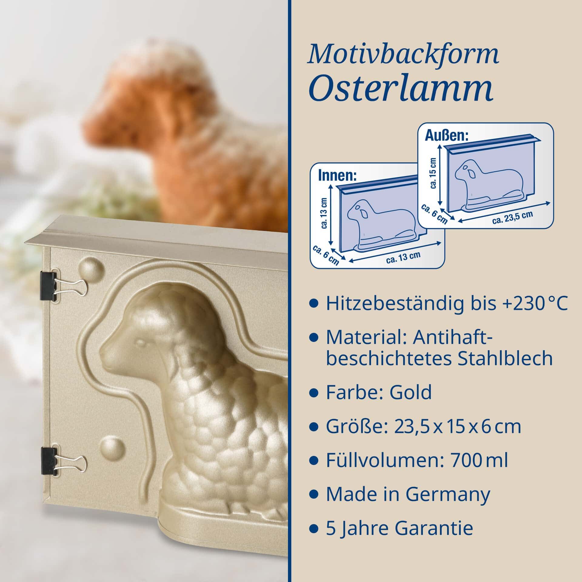 Backform Lämmchen Goldiges Ostern