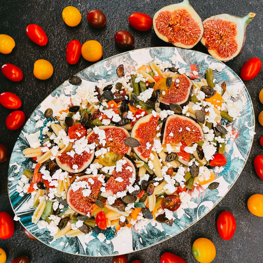 Nudelsalat mit Hüttenkäse