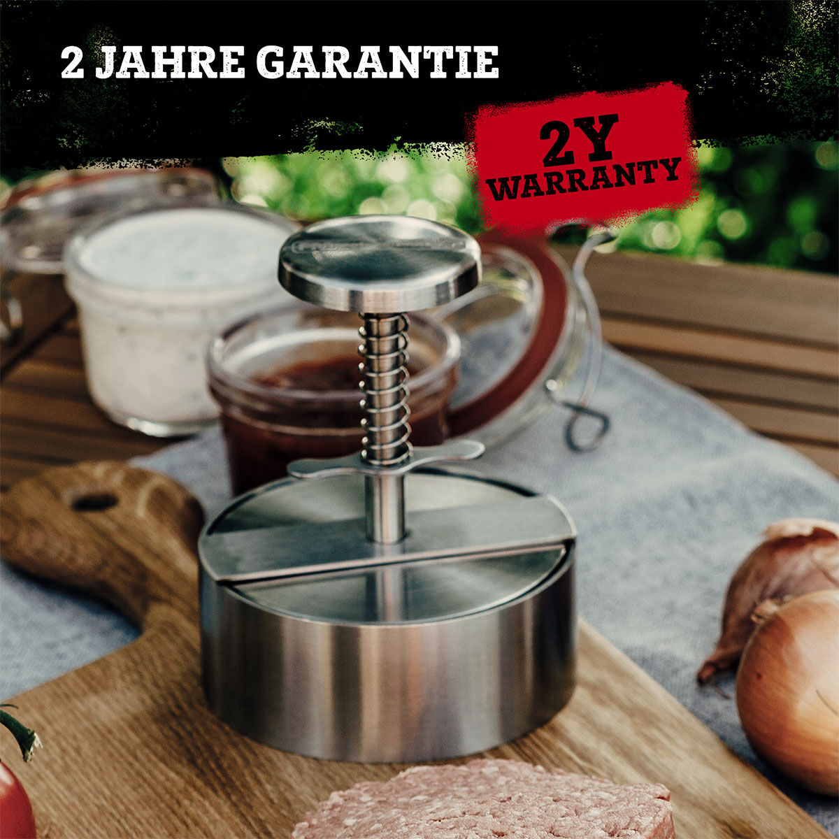 Profi-Burgerpresse, Edelstahl