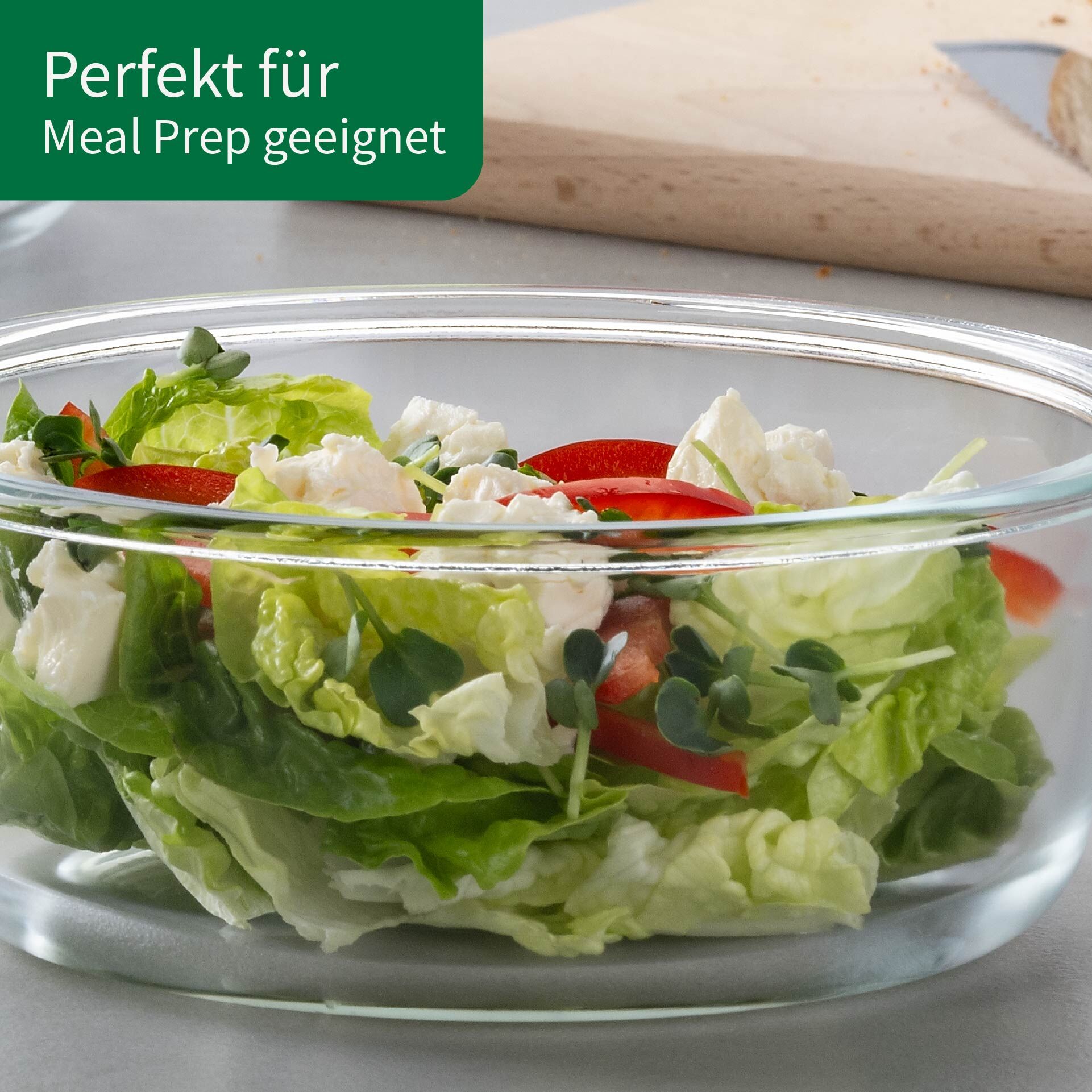 Vorratsdose Glas, rund, 950ml