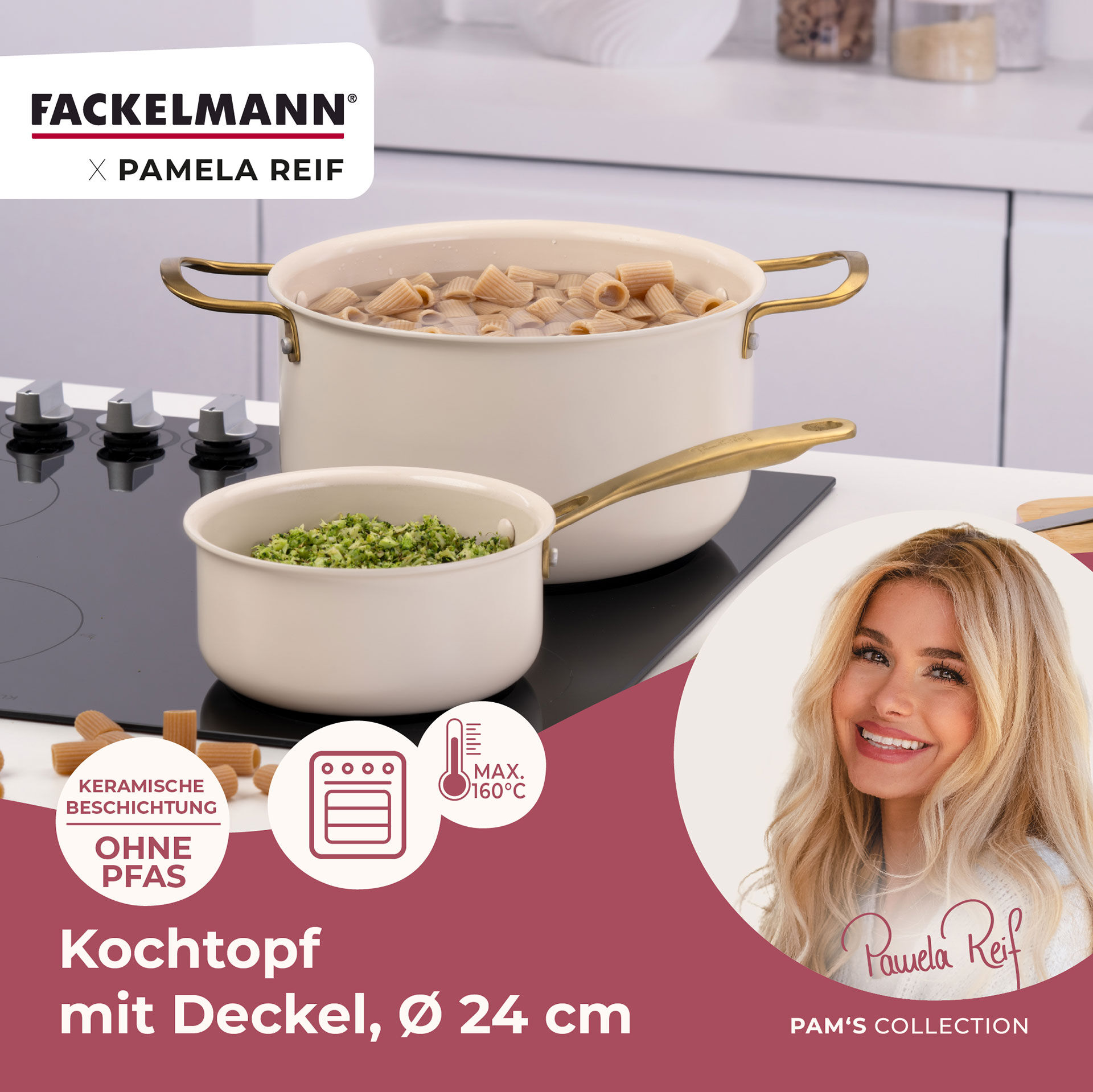 Pamela Reif Kochtopf mit Deckel Signature, Ø24cm