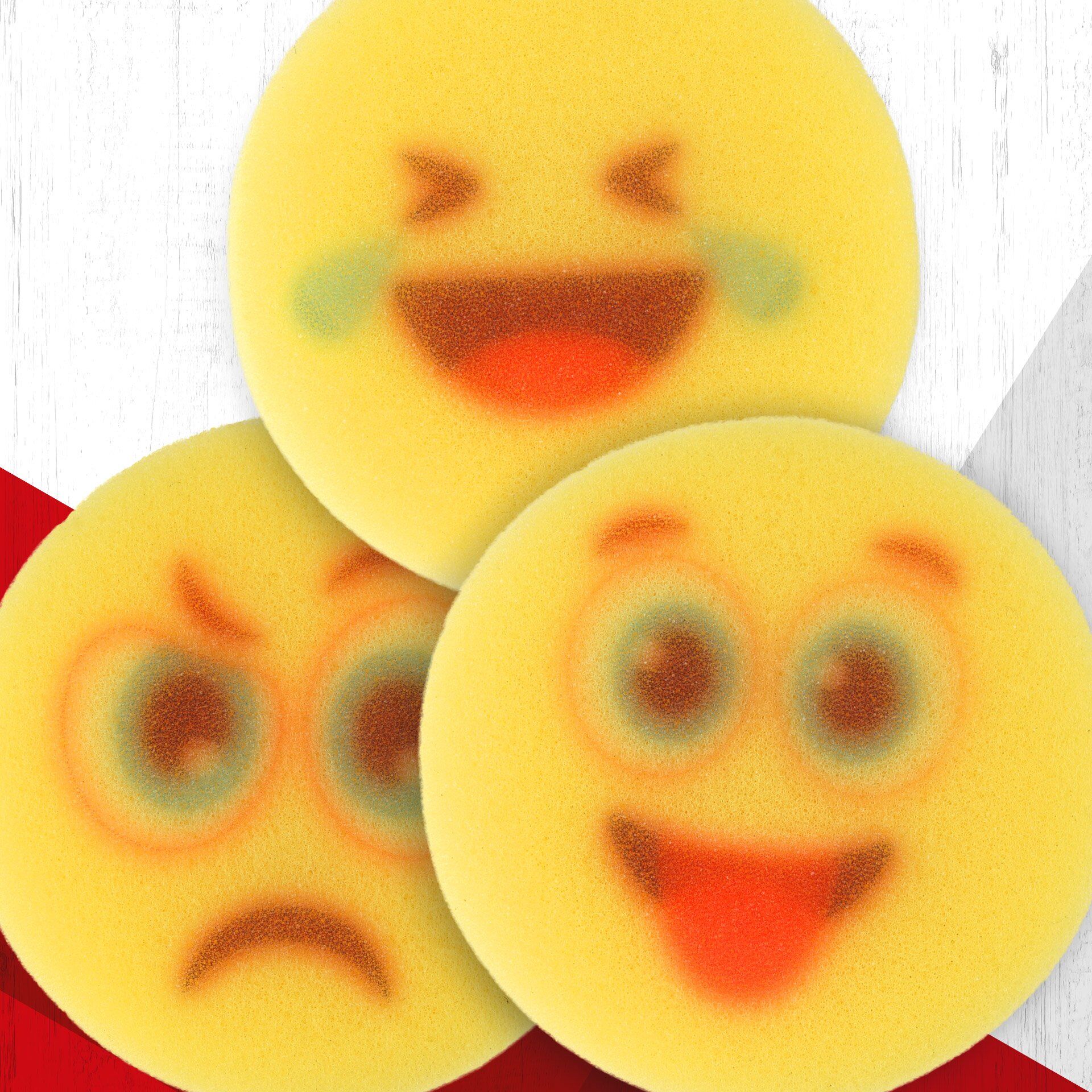 Spül-Schwämme, Emojis, 3 Stück