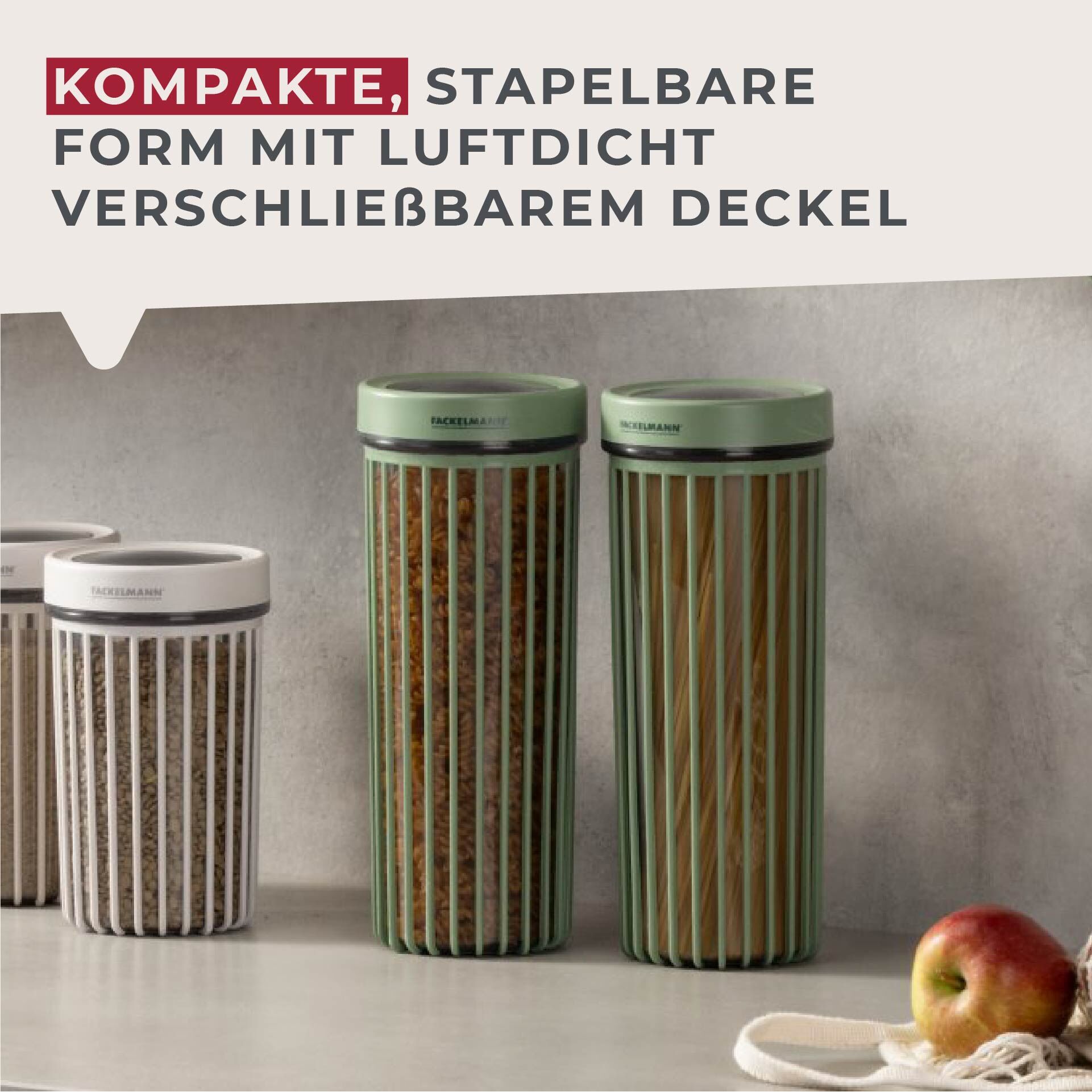 Vorratsdose Be The Move, gerillt, 1,7L, hellgrün