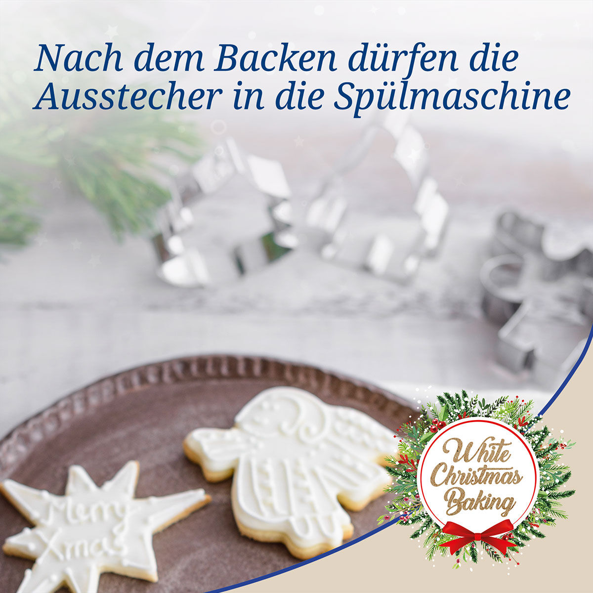 Ausstecher Weihnachten White Christmas Baking, 5-teilig