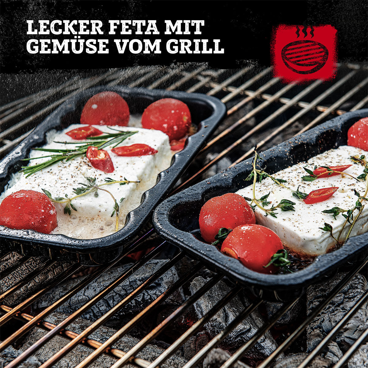 Grillschale Emaille, 21x12cm, 2 Stück