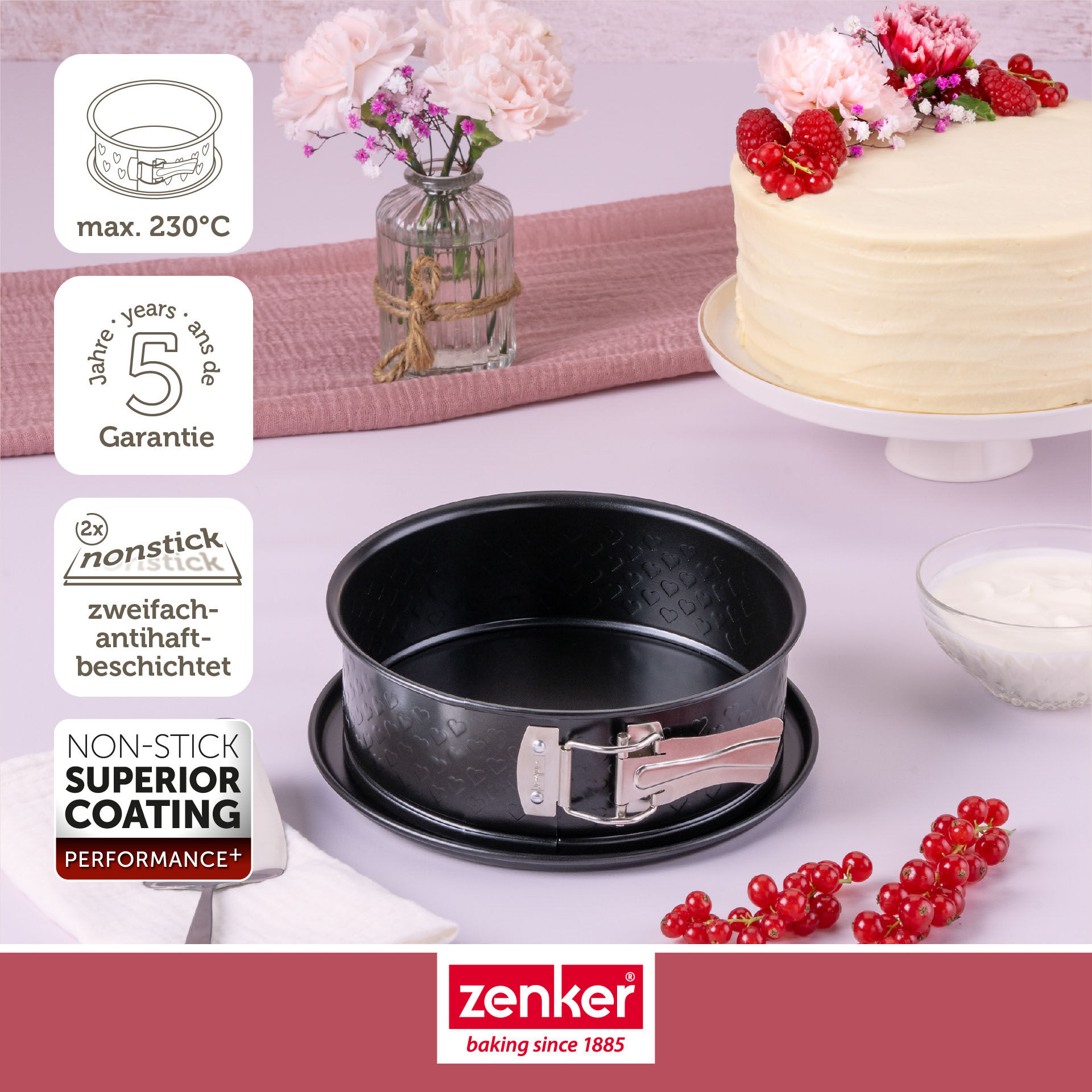 Springform mit Flachboden Beloved +, Ø18cm