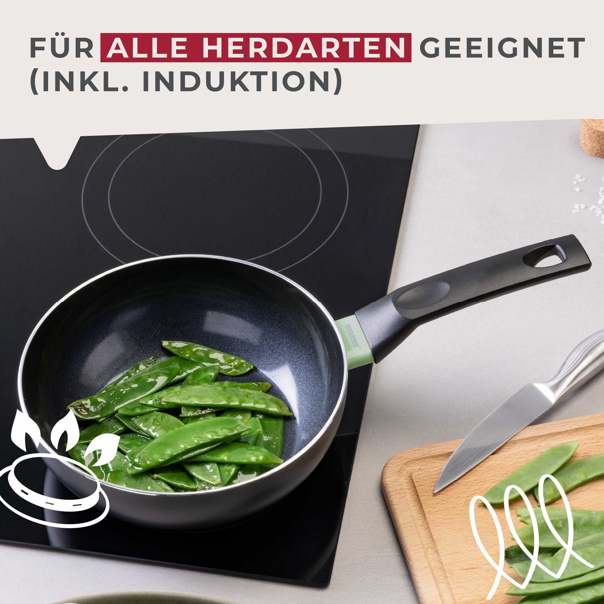 Wokpfannen-Set "Brandao", Keramik, antihaft, Ø20+28cm, 2-tlg.