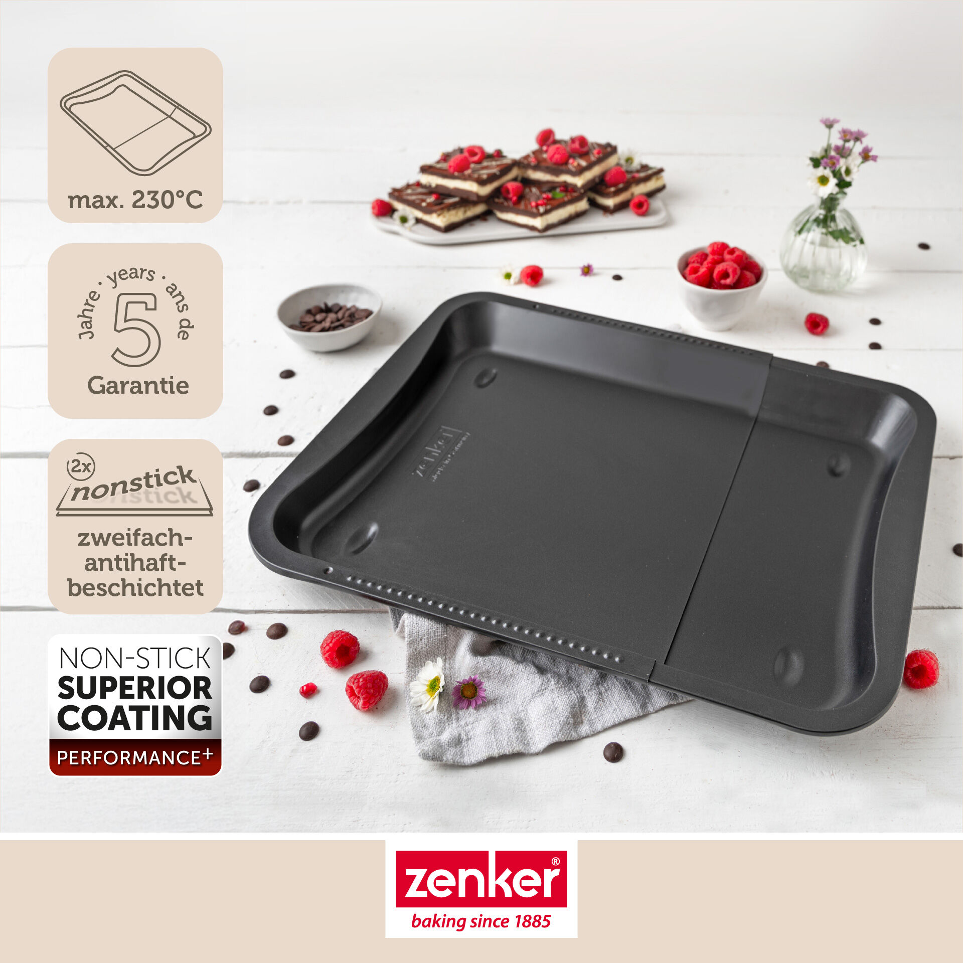 Backblech ausziehbar Perfect Black+, 34,5-52cm