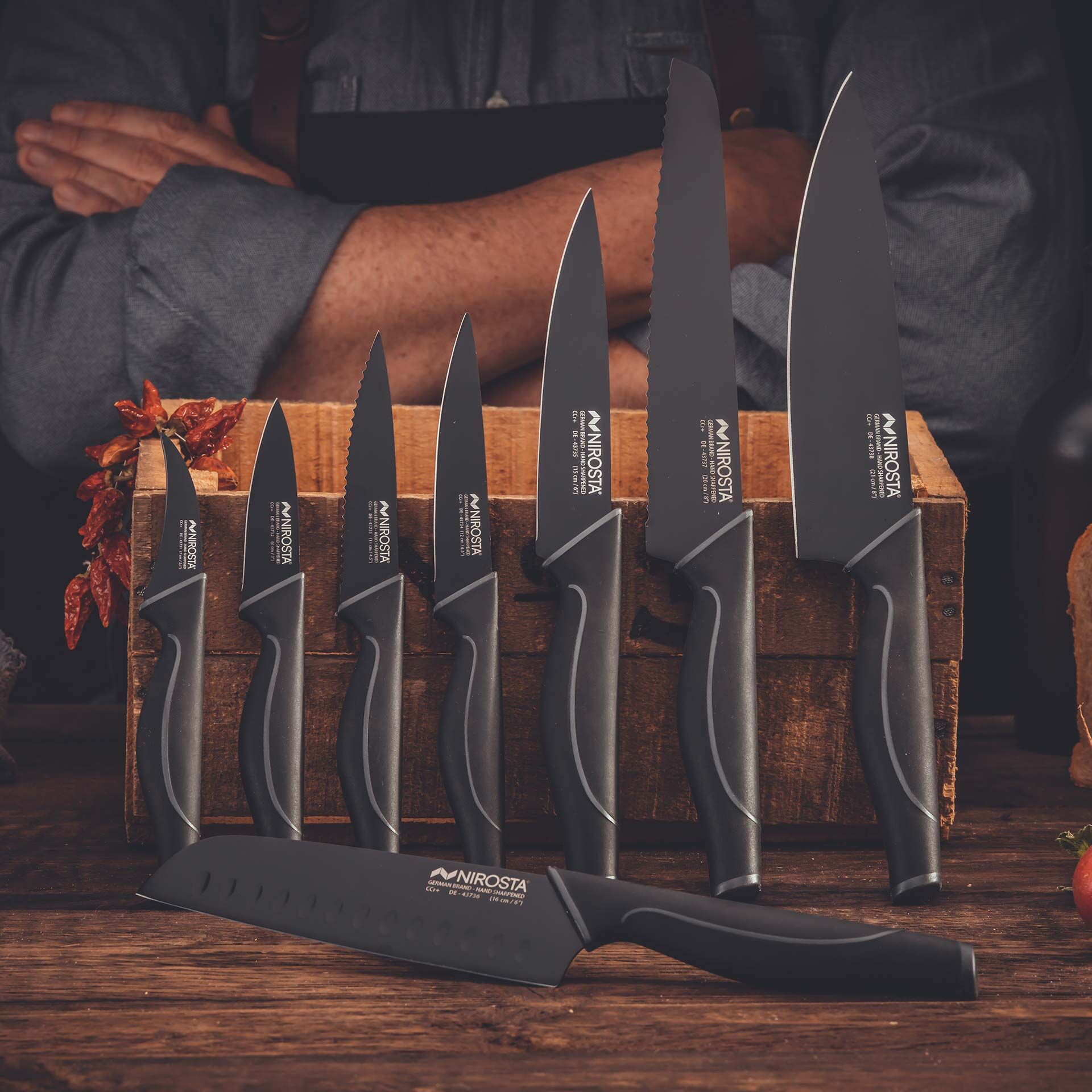 Kochmesser Wave, 21cm Klinge