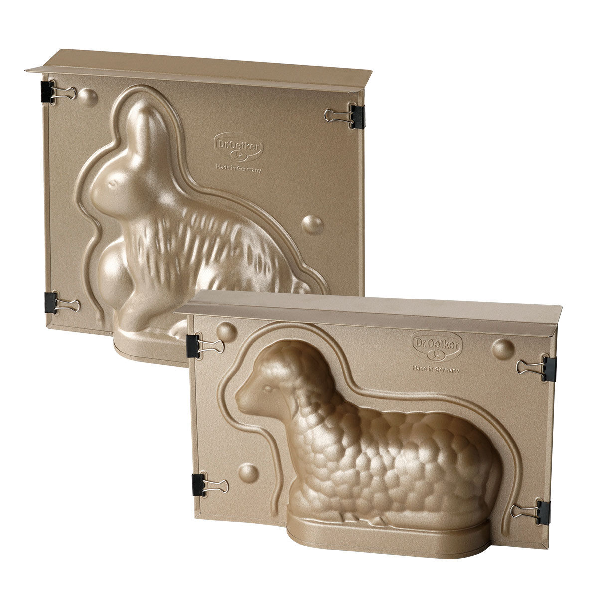 Backformen-Set "Hase und Lämmchen gold", 2-teilig
