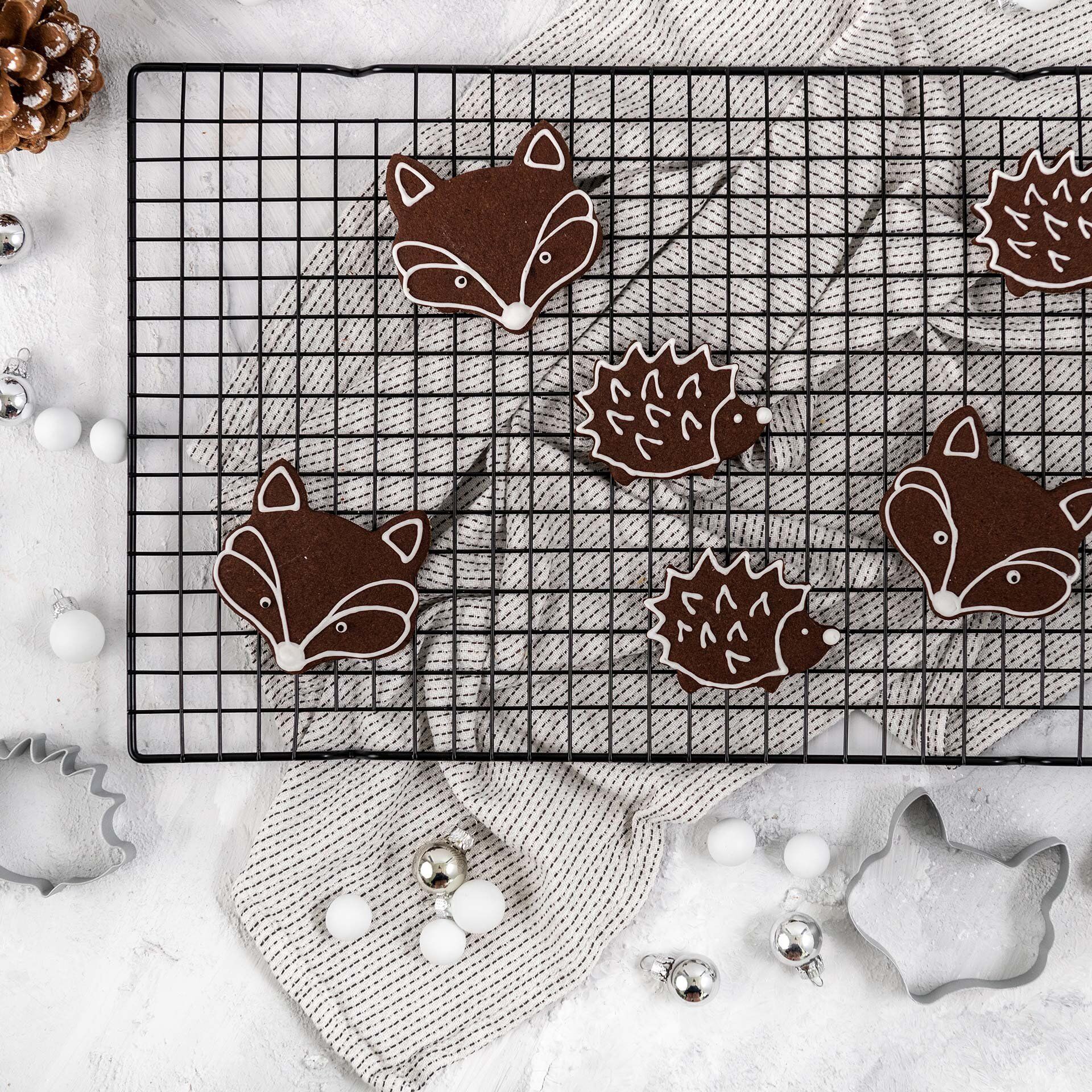 Ausstecher Igel und Fuchs White Christmas Baking, 2-teilig