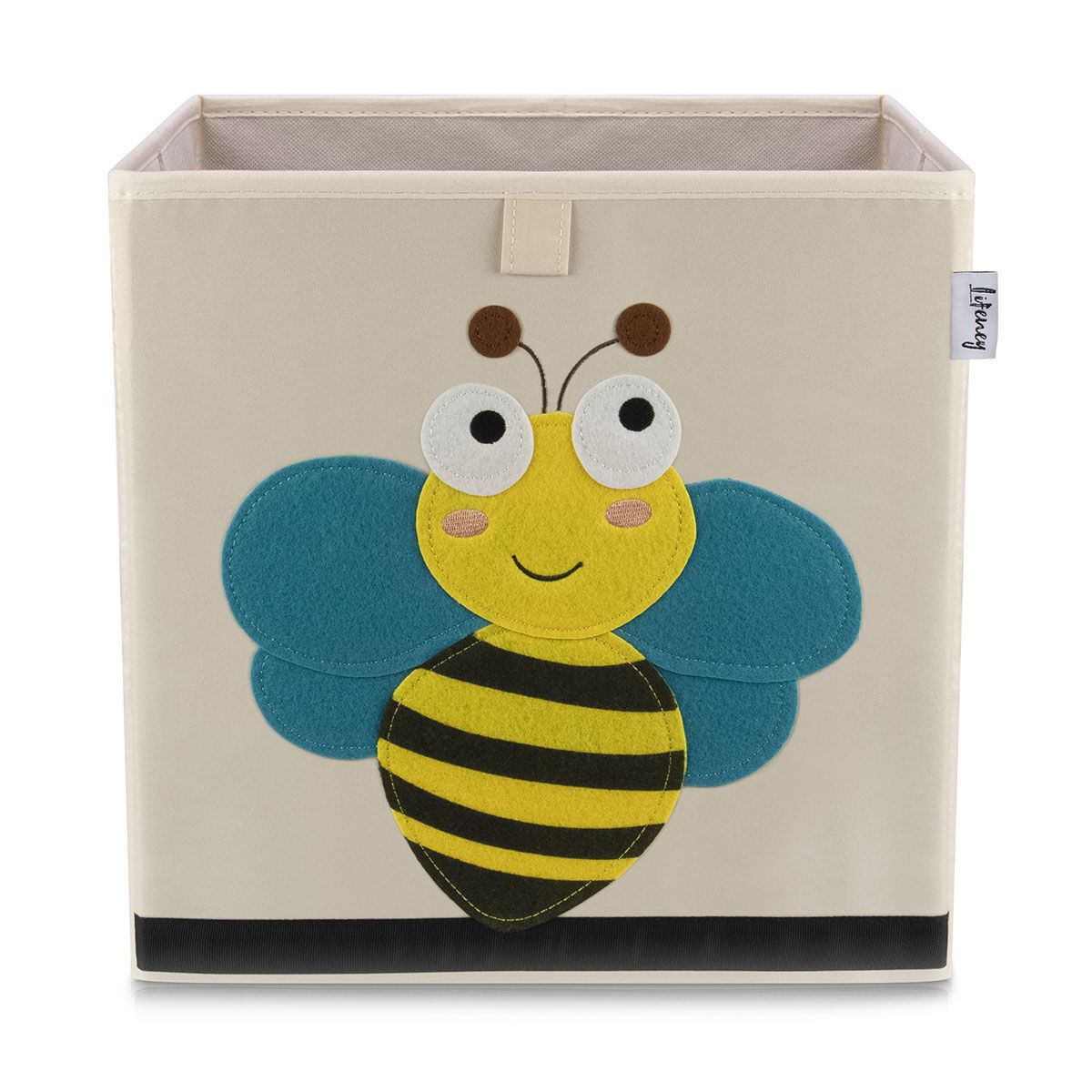 Aufbewahrungsbox Biene, beige, 33x33x33cm