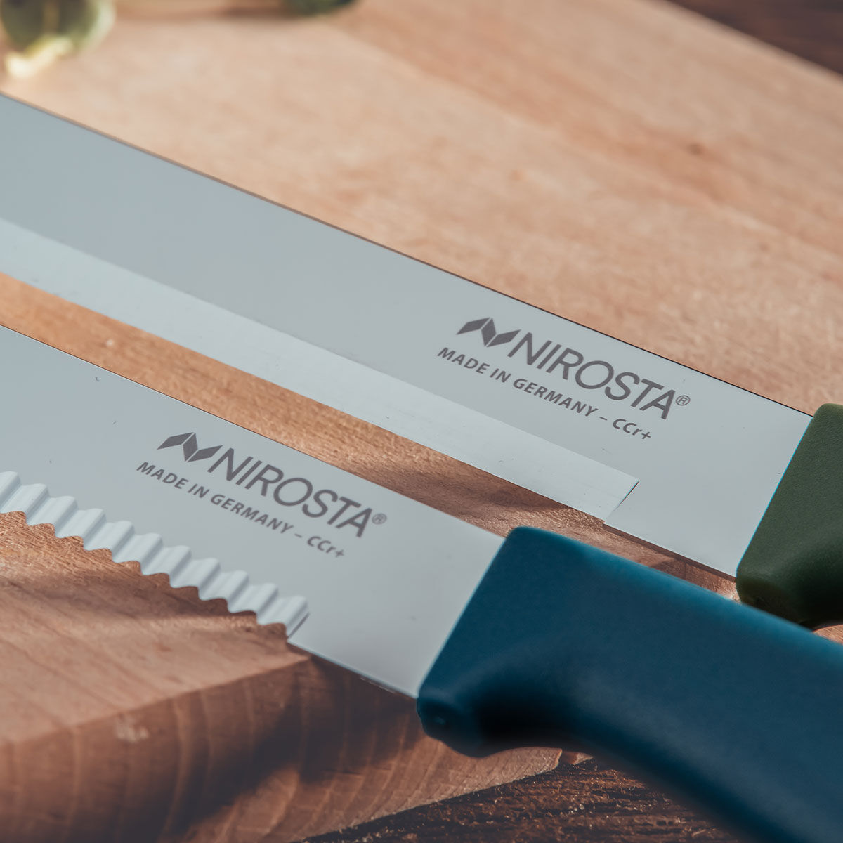 Vespermesser-Set Elemental, 2 Stück, grün/blau