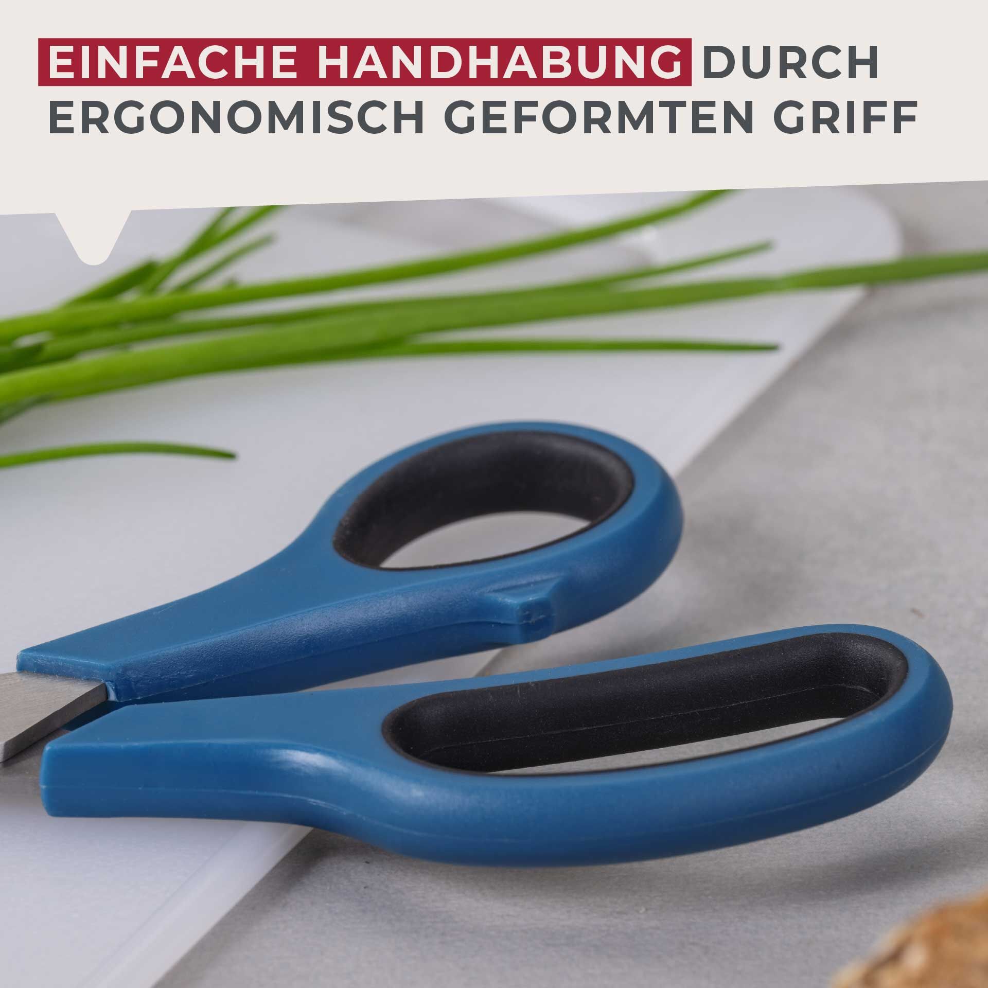 Schere Essential, 19cm, blau