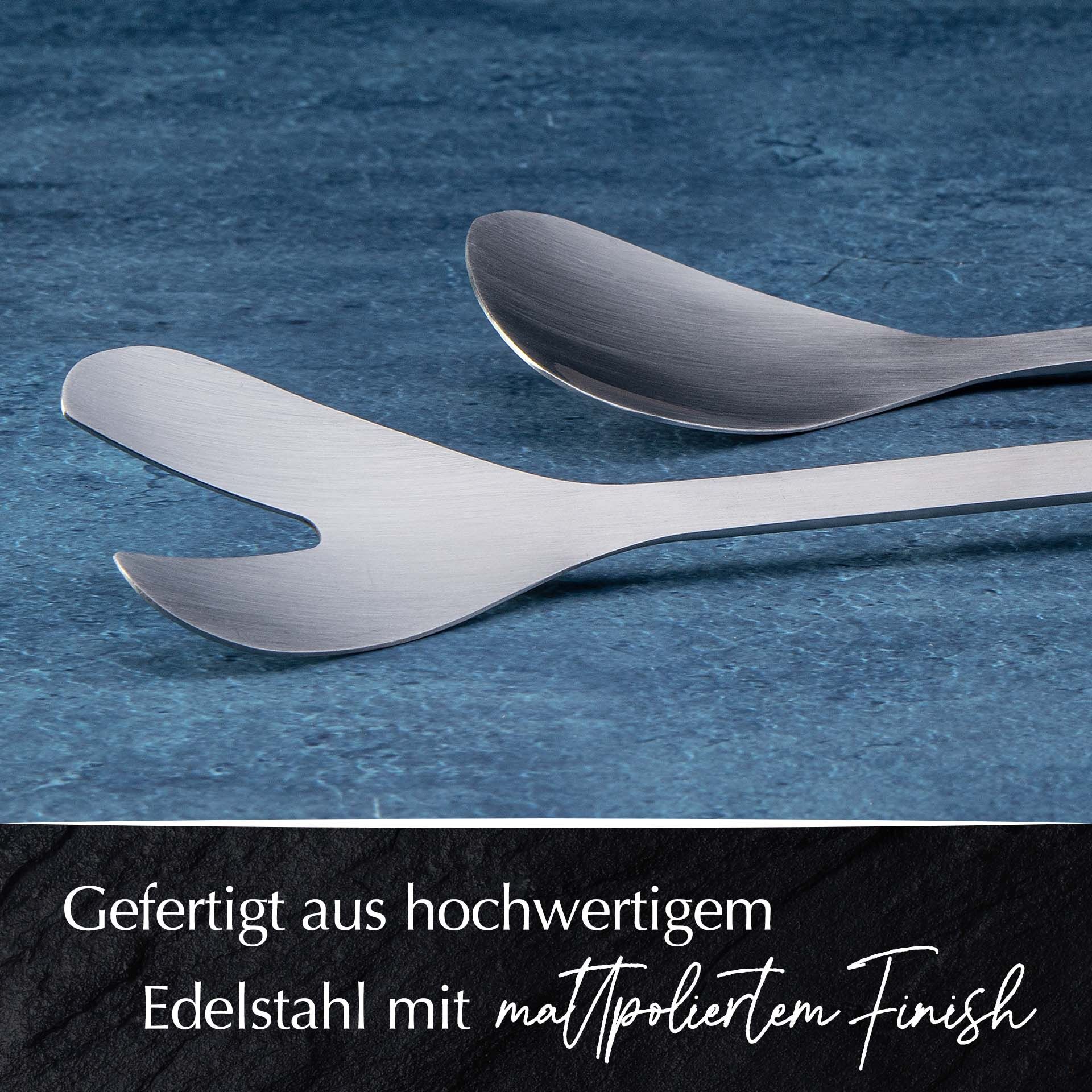 Salatbesteck Satin, 32cm, Edelstahl