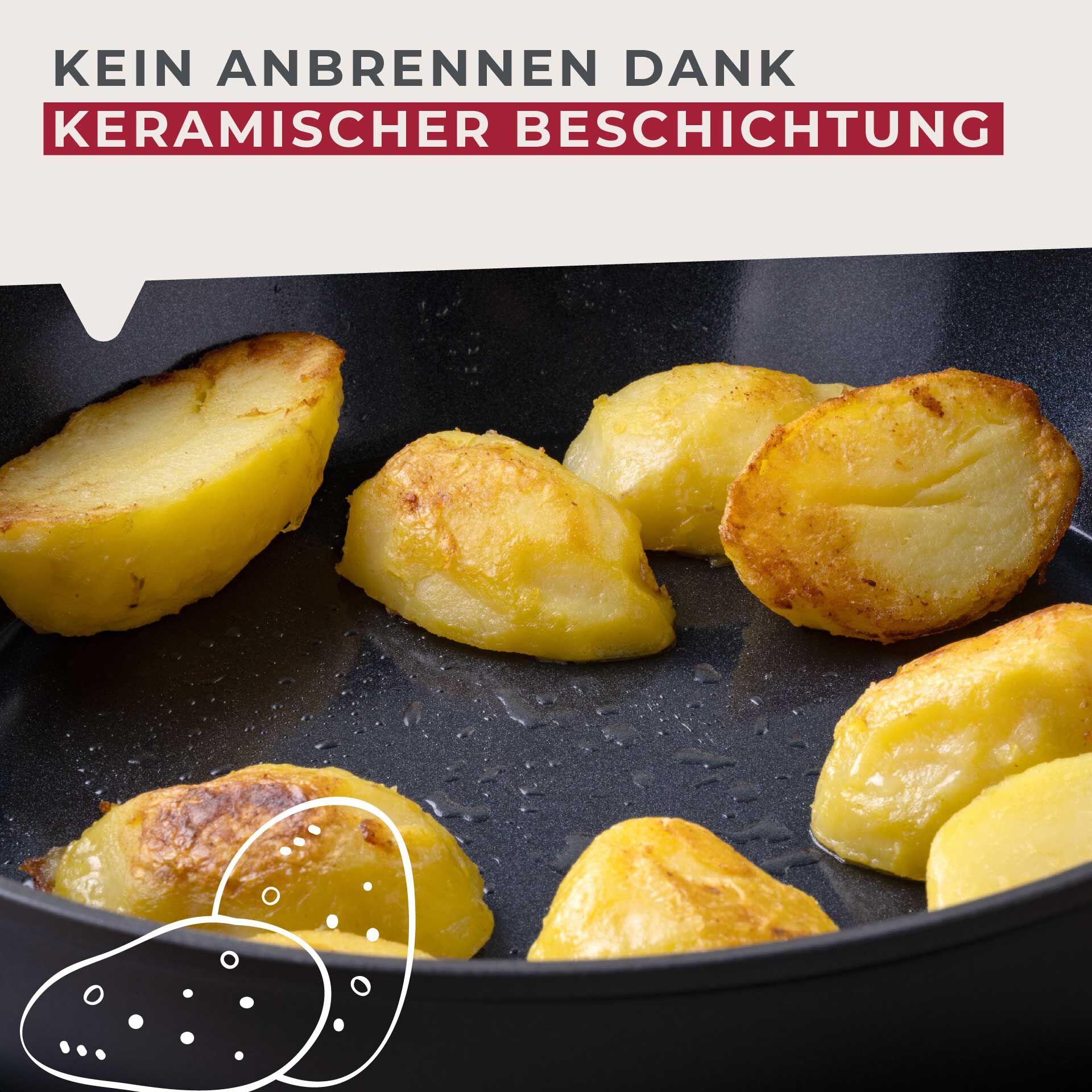 Hochrandpfanne Soft Collection, Keramik, antihaft, Ø28cm