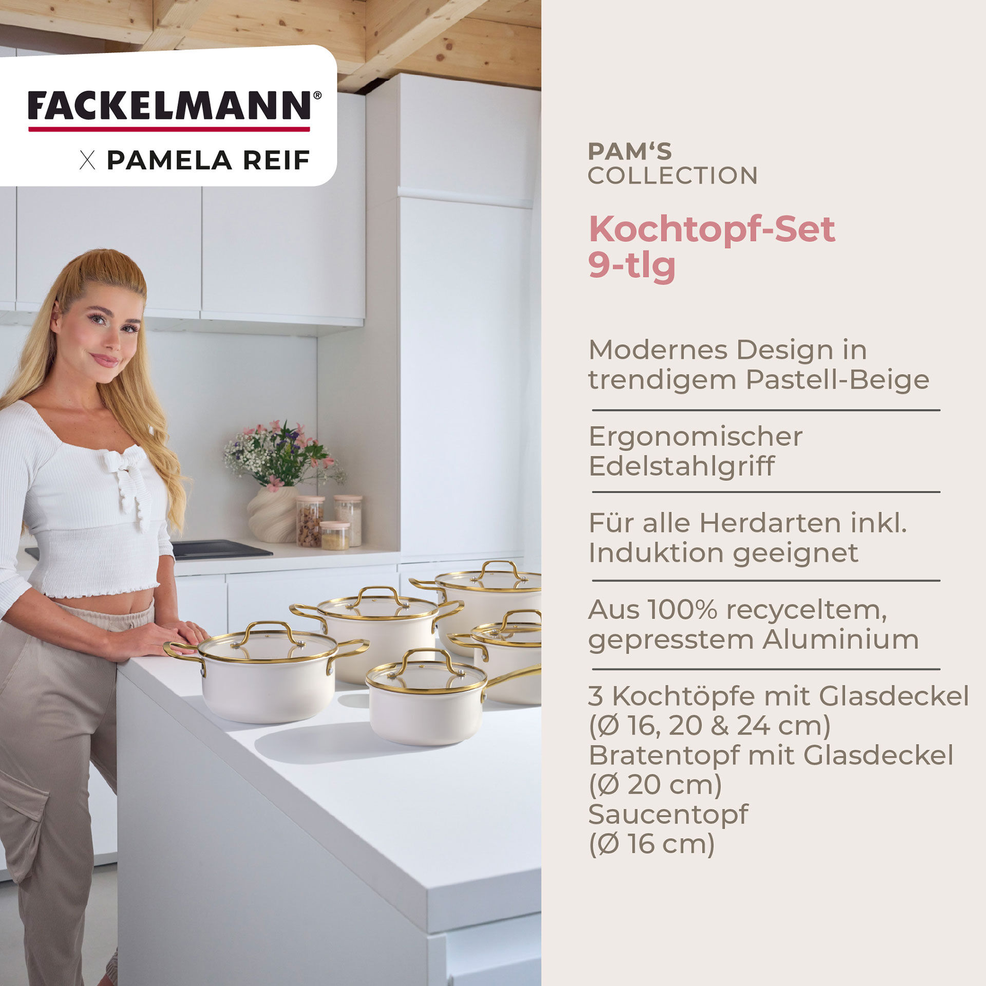 Pamela Reif Kochgeschirr-Set Signature, 9-teilig